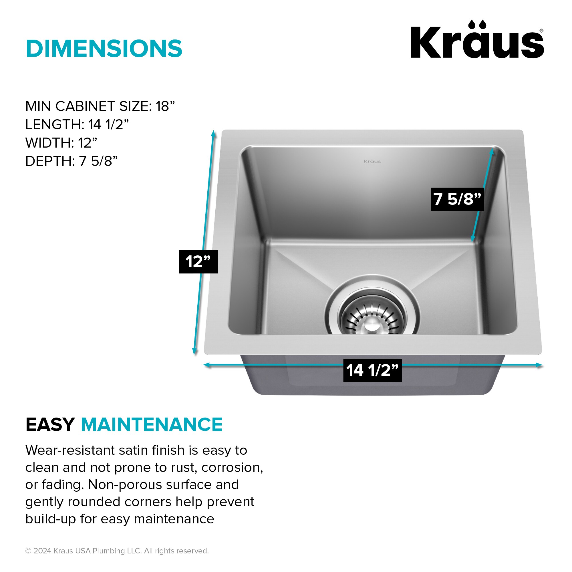 Kraus KHU631-15 Bar-Prep-Sinks - View #5