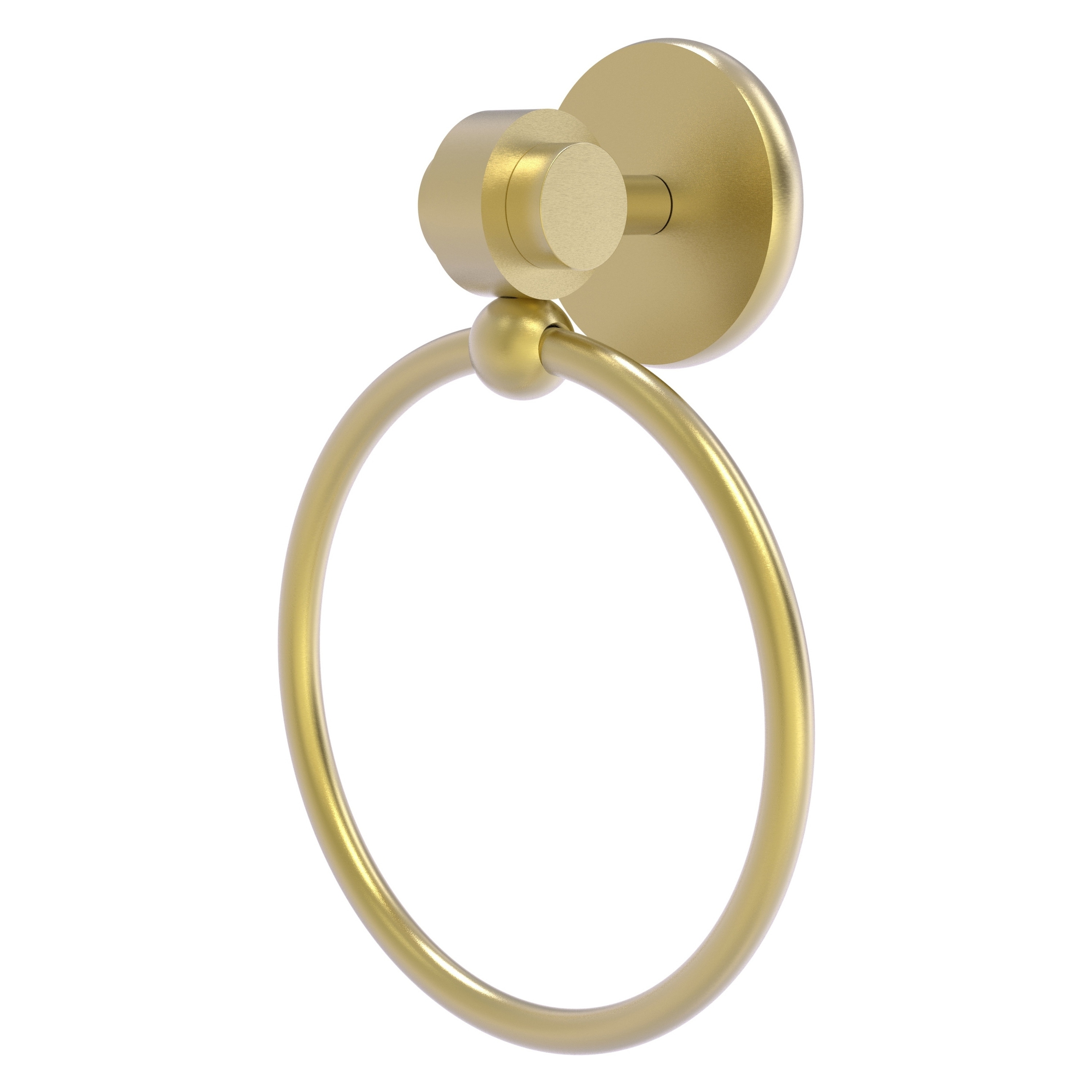 Allied Brass 7216-SBR Satellite Orbit Two Satin Brass Wall mount Single Towel Ring