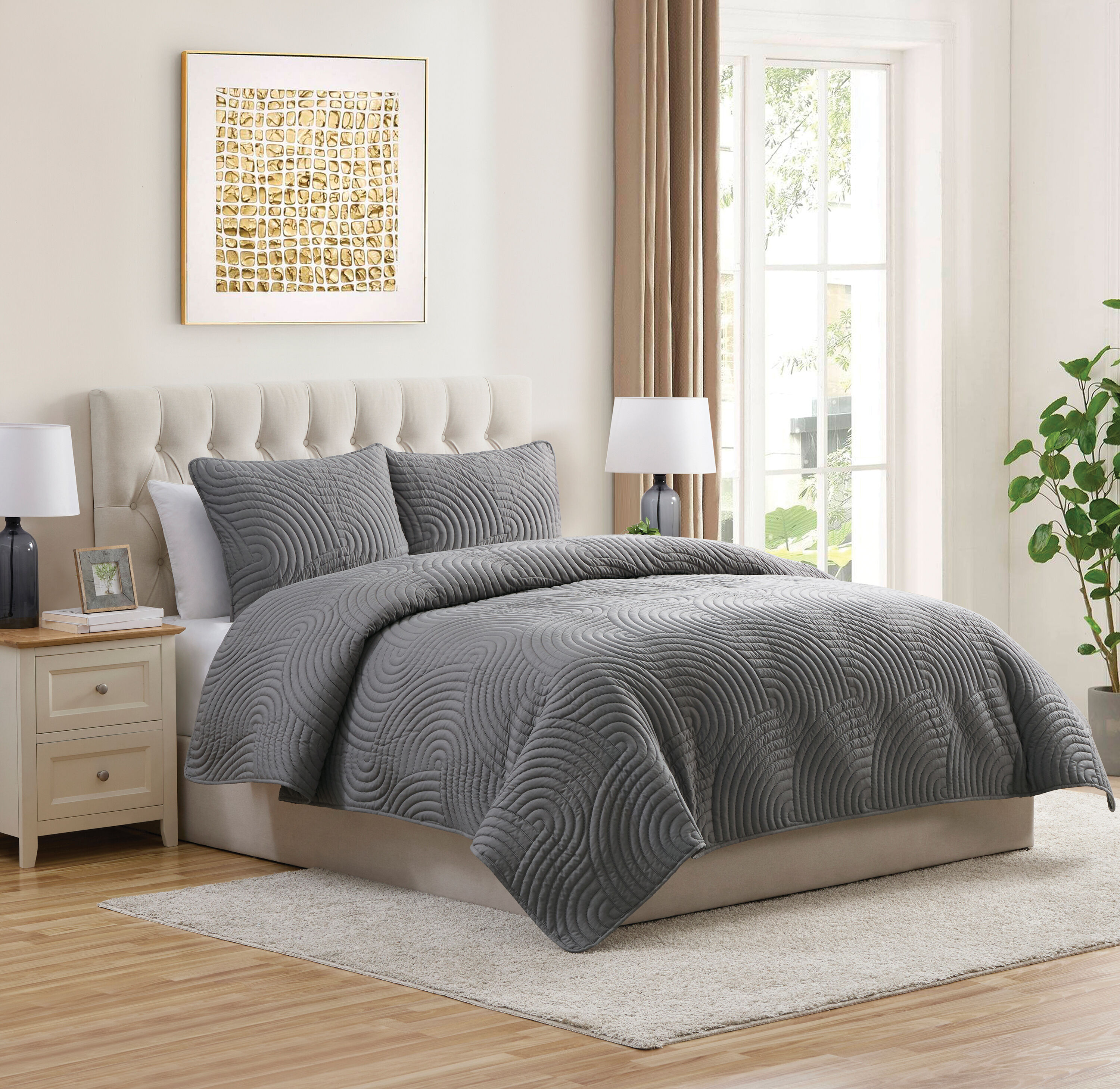 VCNY Home S043QTKINGINGREY bedding - View #2