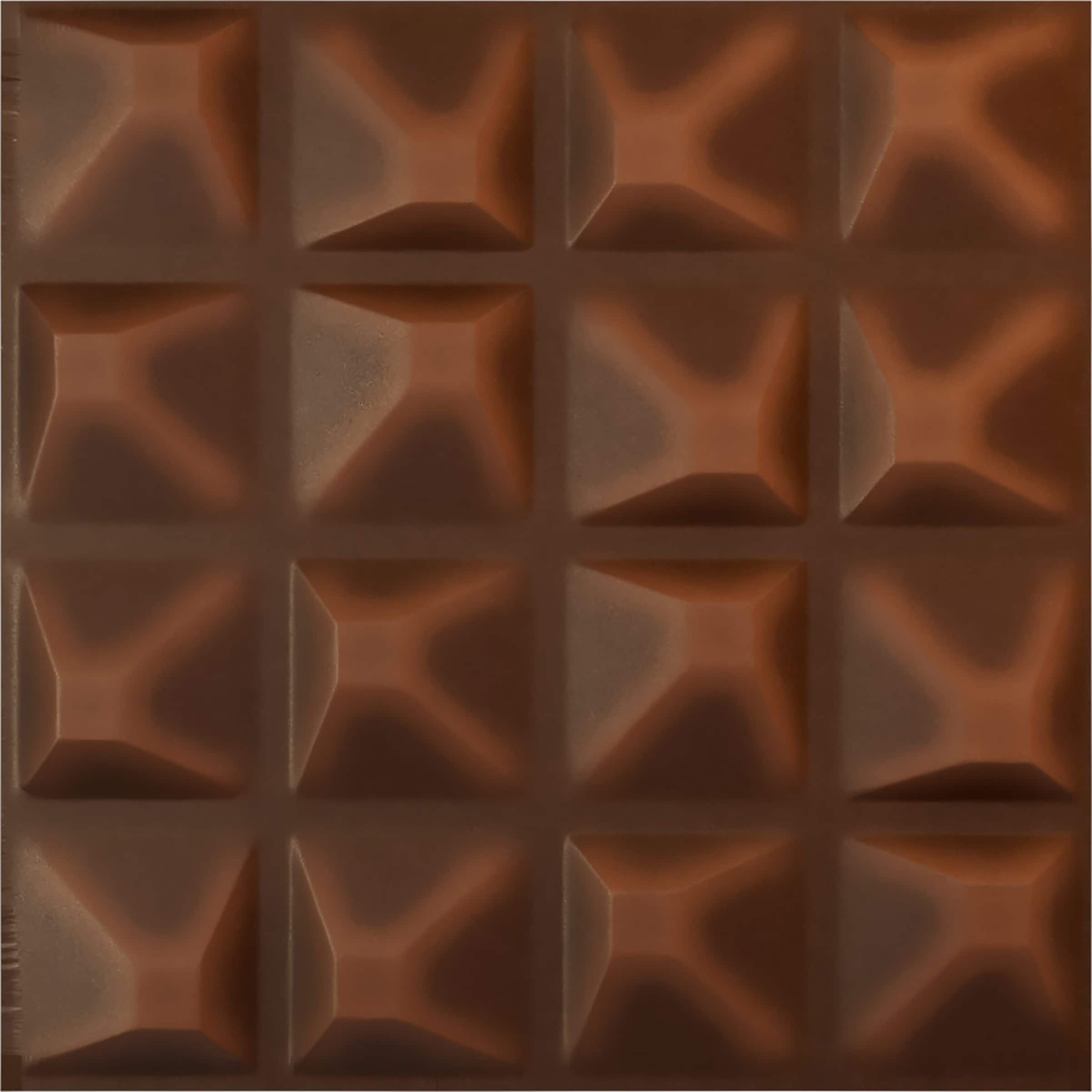 Ekena Millwork WP20X20TNDRU 19-5/8-in x 19-5/8-in Embossed Paintable/Stainable Red PVC Wall Panel (