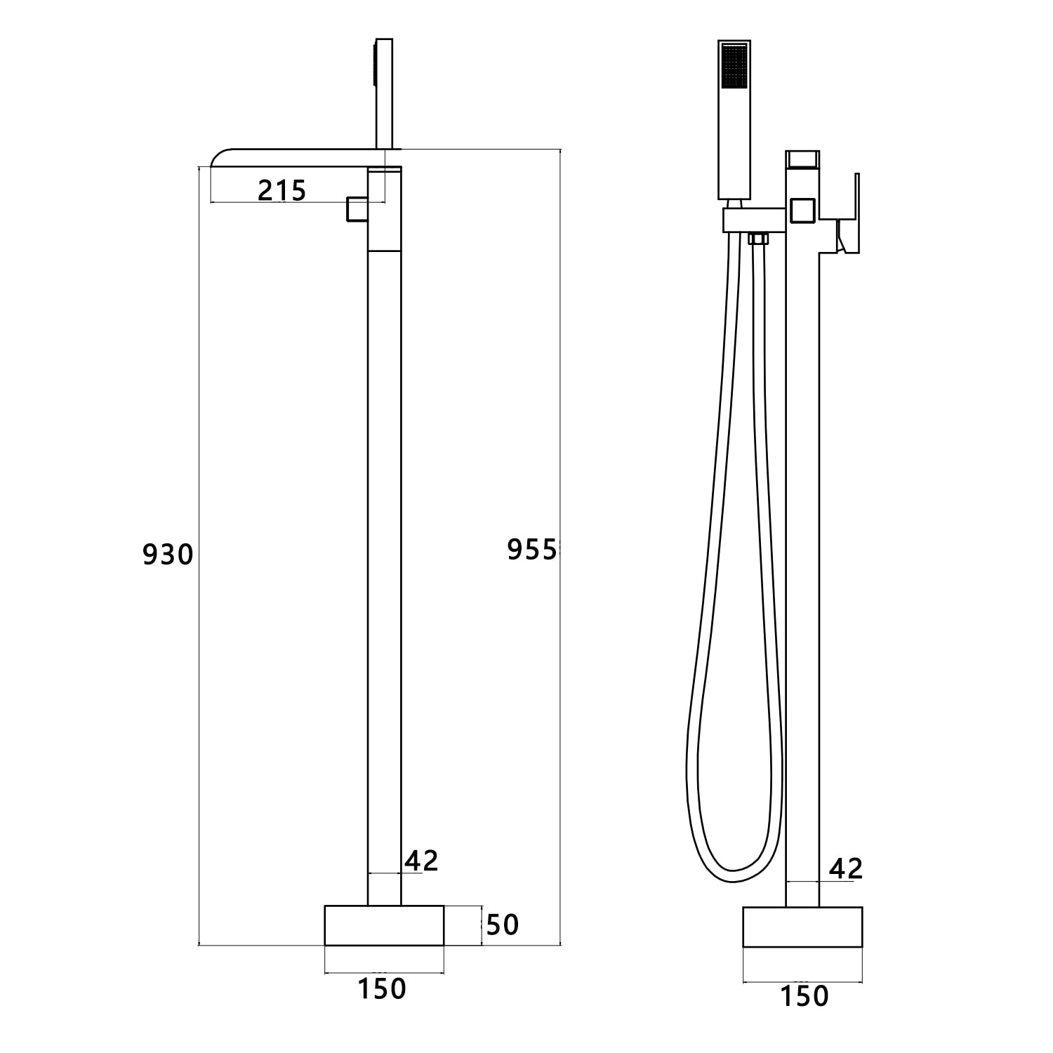 Maincraft HHK018MB Roman-Tub-Faucets - View #6