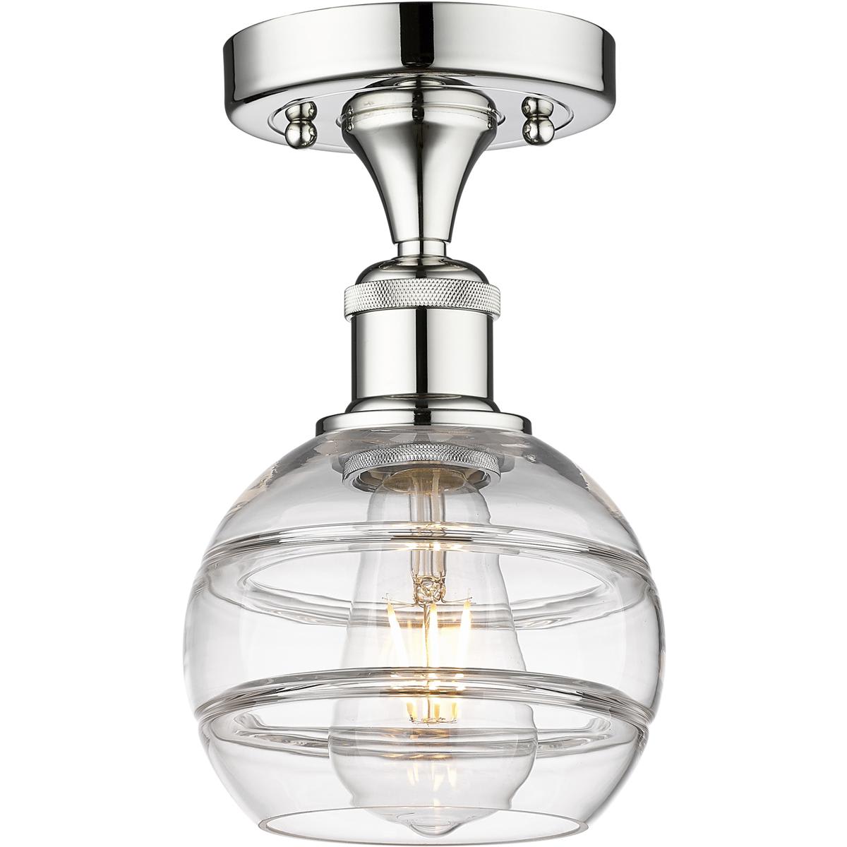 Innovations Lighting 2674991 616-1F-PC-G556-6CL Edison Rochester Semi-Flush Mount