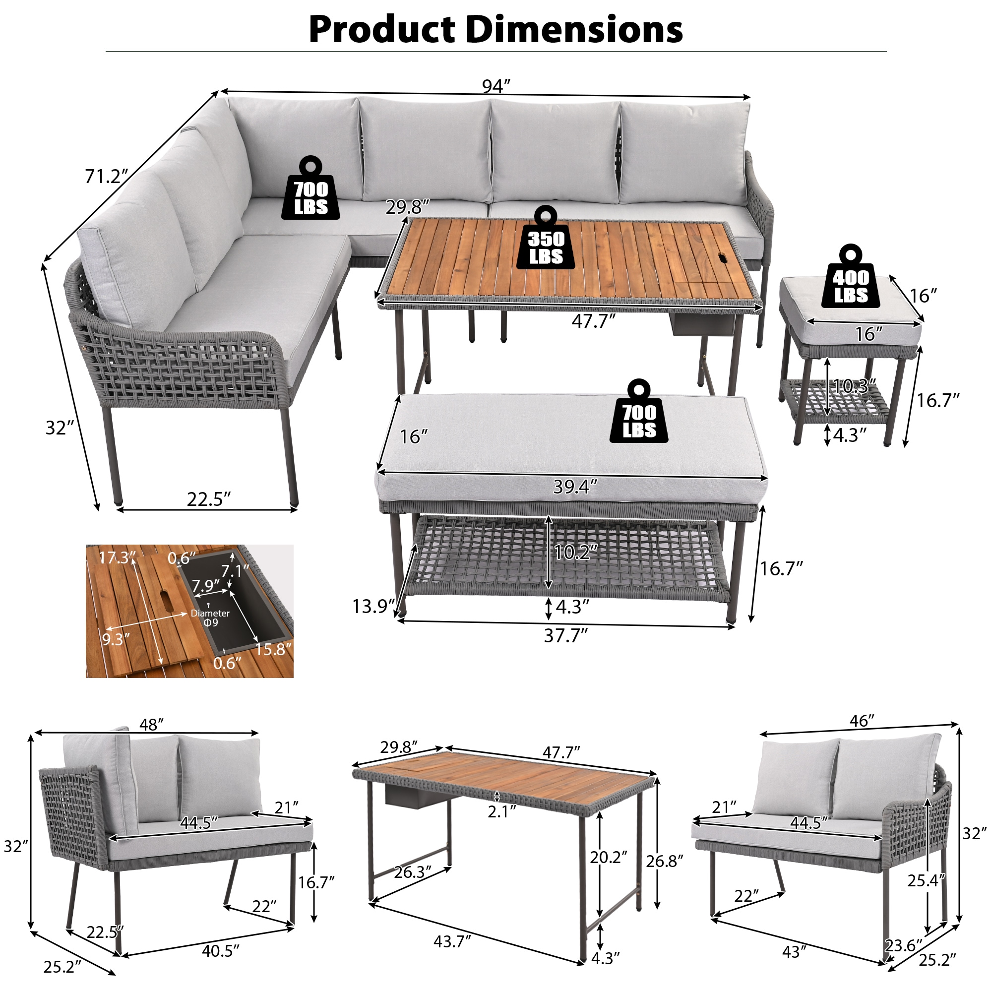 Dimakai DK-US-78AAE Patio-Conversation-Sets - View #4