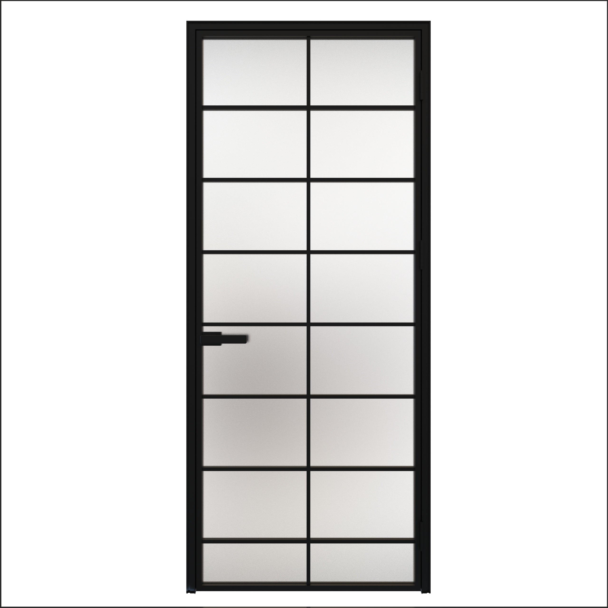 Vdom doors Aluminum Interior Hidden Door Lumo 1903 Black Frosted Glass ...