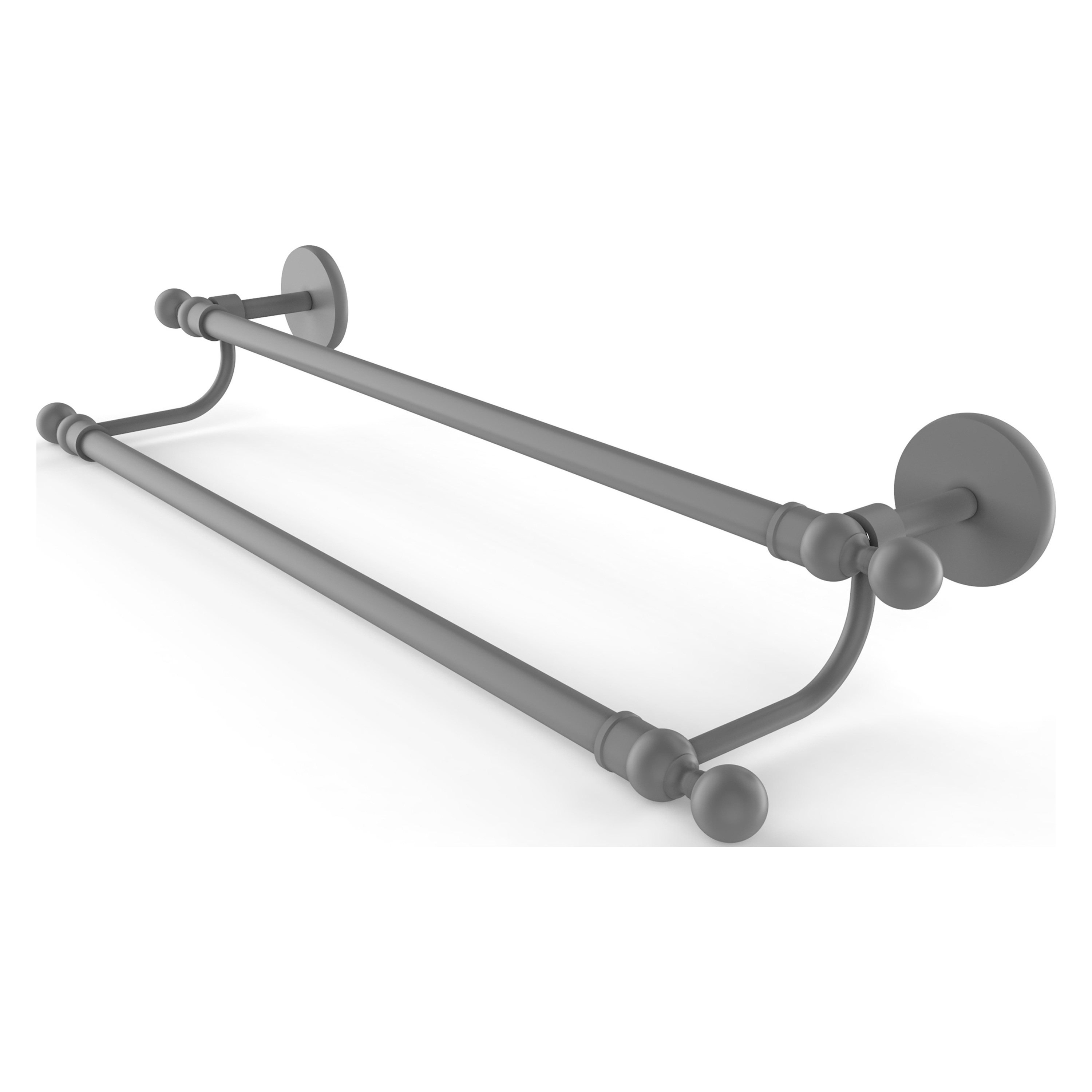 Allied Brass 1072/24-GYM Skyline 24-in double Matte Gray Wall mount Double Towel Bar