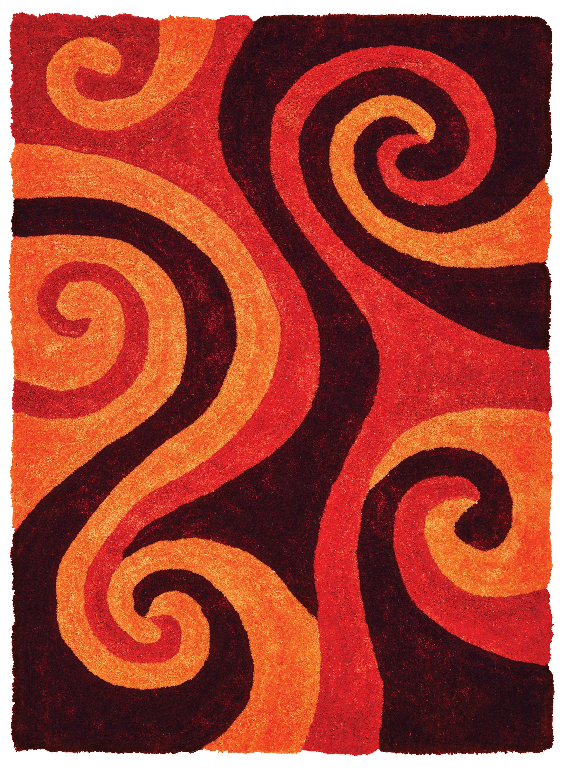 United Weavers Of America 2100 21550 24 Finesse 2 x 3 (ft) Polyester Burnt Orange Rectangular Indoor Geometric Area rug