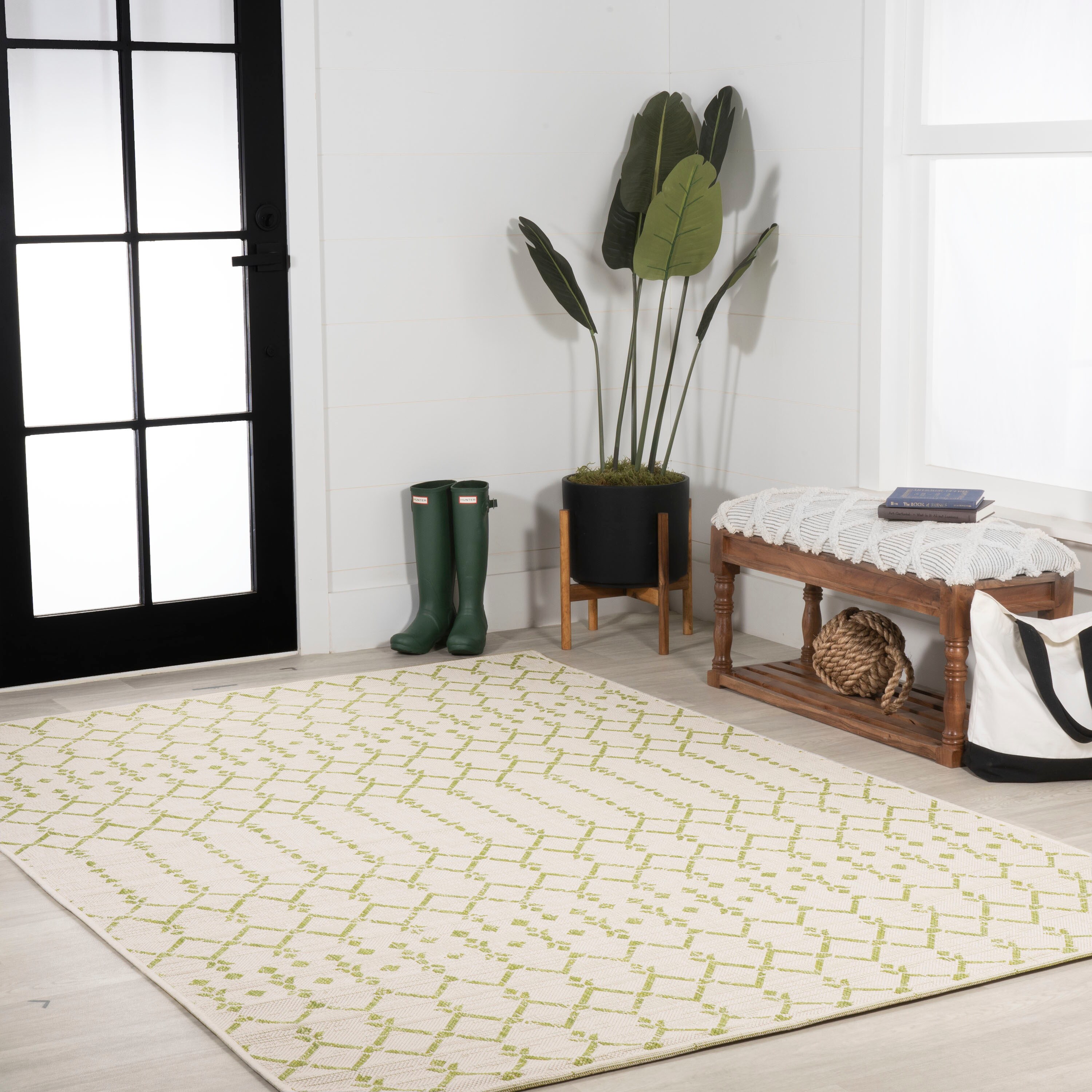 HRI Supreme Mamlouk JM-10 Green/Blue Closeout Area Rug