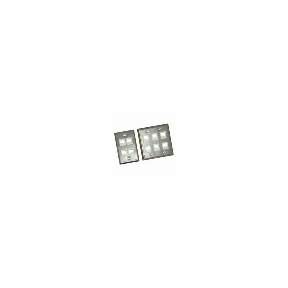 C2G CTG3440 Cables to Go 37093 1-PORT SINGLE GANG MULTIMEDIA KEYStoNE WALL PLATE- STAINLESS STEEL