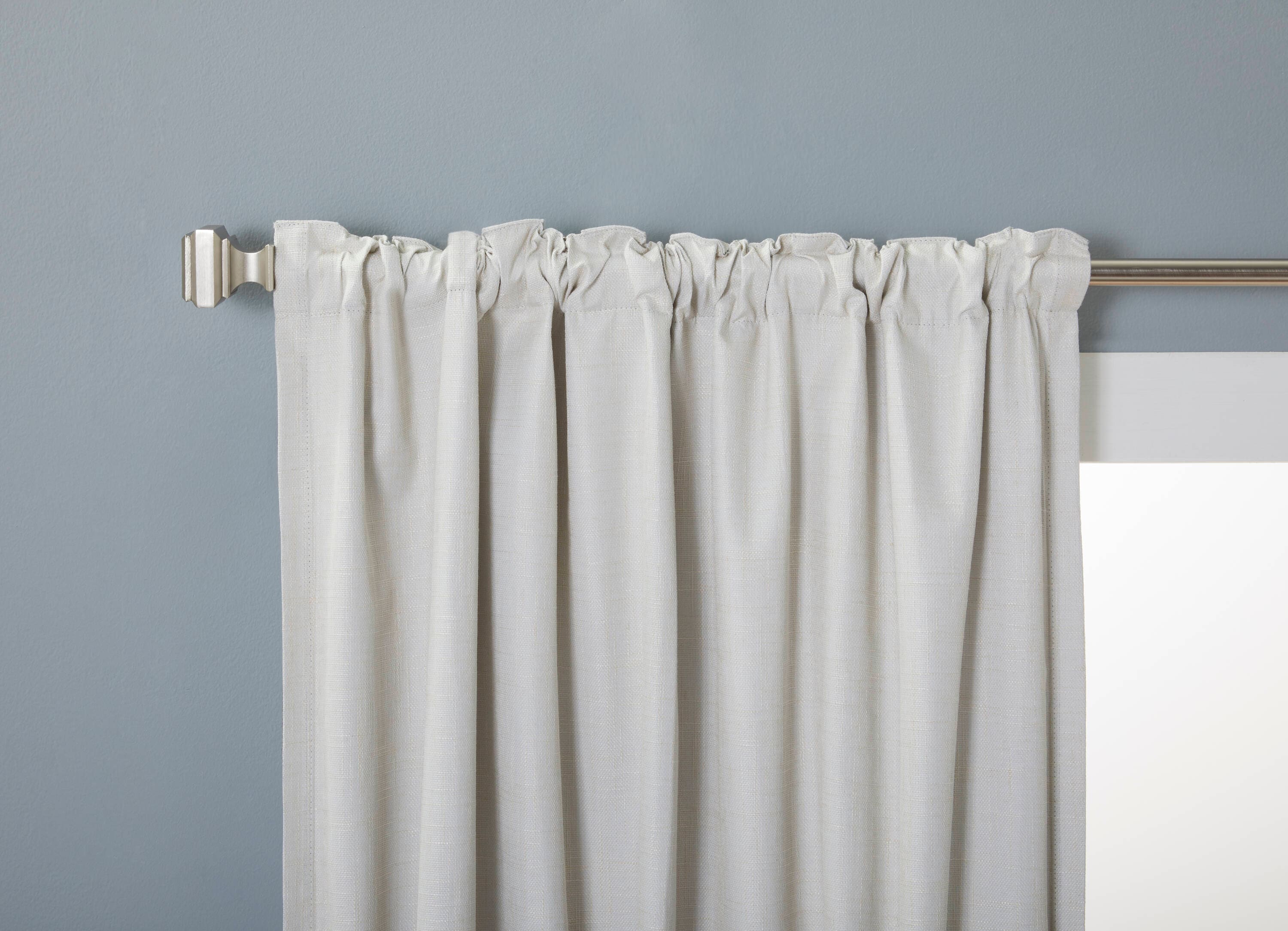 allen + roth 63-in Cream Blackout Thermal Lined Back Tab Single Curtain ...