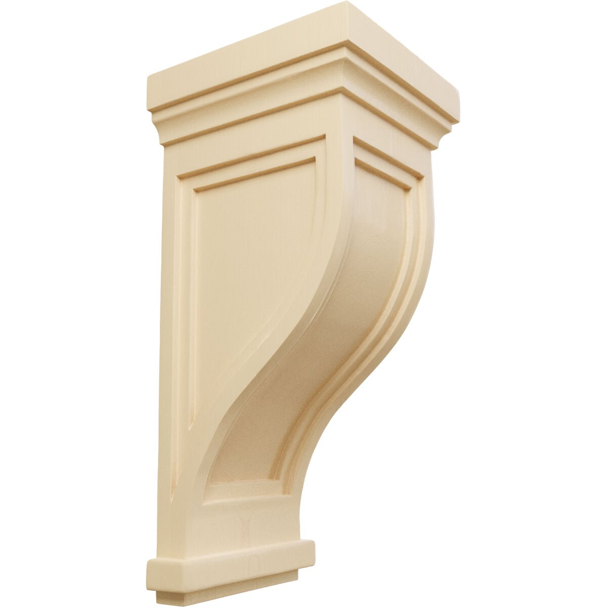 Ekena Millwork COR07X08X17TRMA 7.5-in x 8.0-in x 17-in Unfinished Maple Wood Paintable/Stainable Corbel