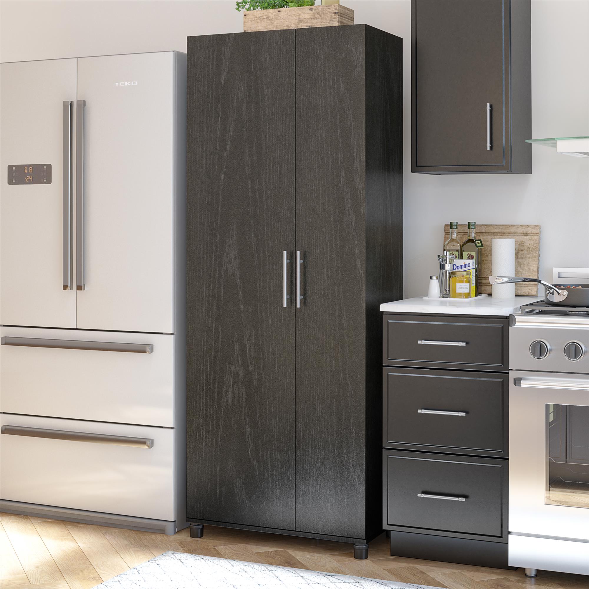 Ameriwood Home Camberly 35.68-in W x 74.31-in H Wood Composite Graphite  Grey/Graphite Grey Freestanding Utility Storage Cabinet