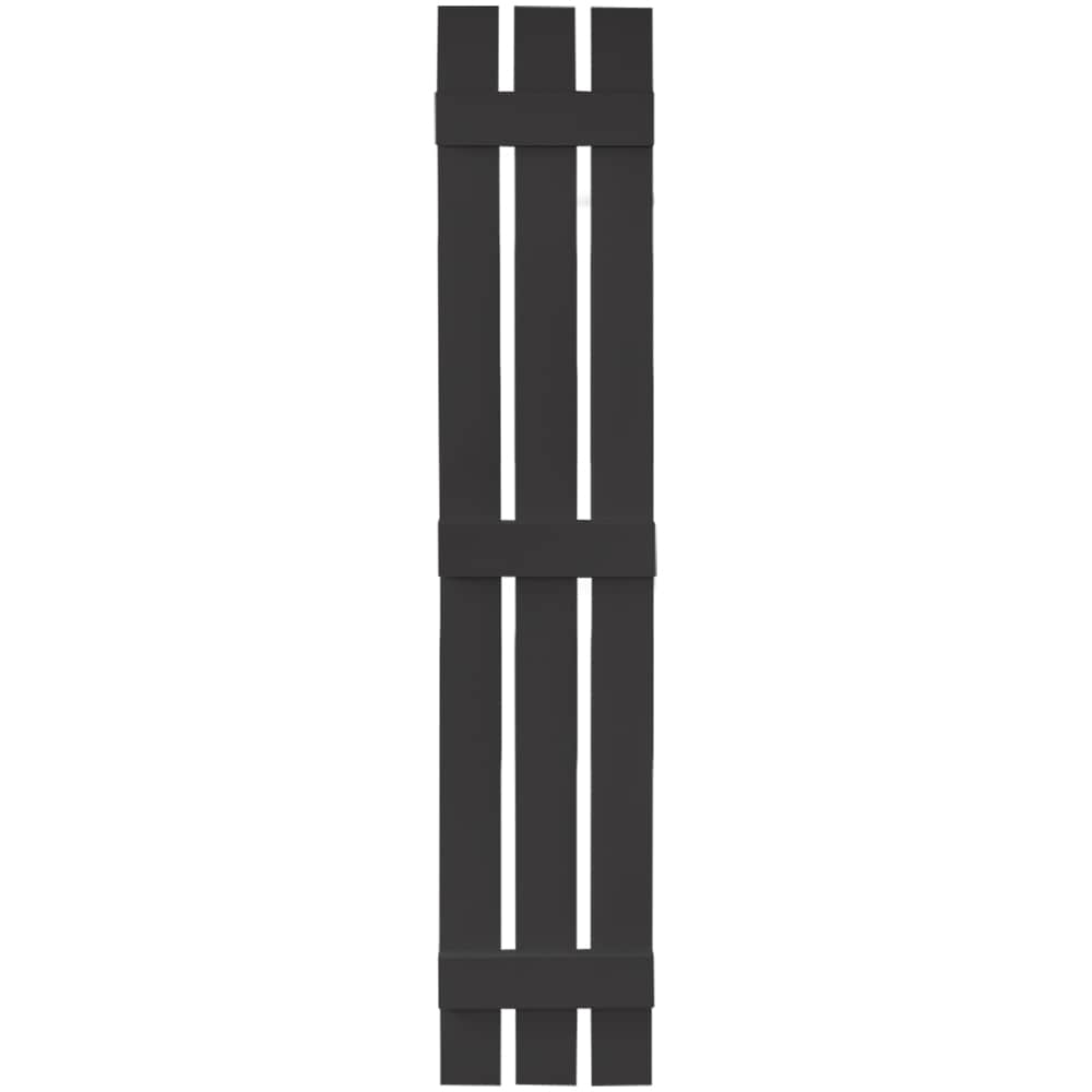 Vantage V5371271002 11.875-in W x 71-in H Black Board and batten Spaced Exterior Shutters ( 1 -Pack )