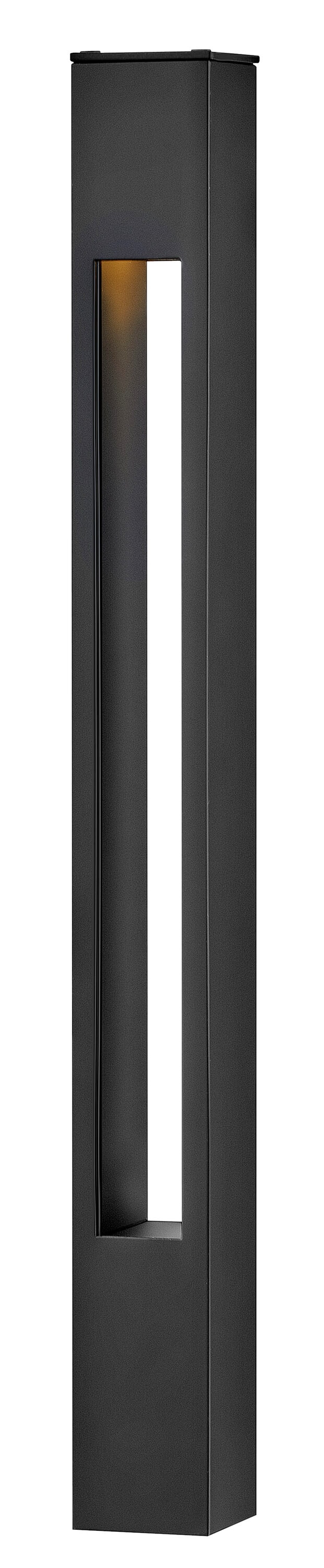 Hinkley 15502SK Atlantis 350 -Lumens 4 -Watt Satin Black Low voltage Hardwired LED Outdoor Path Light ( 2700-K )
