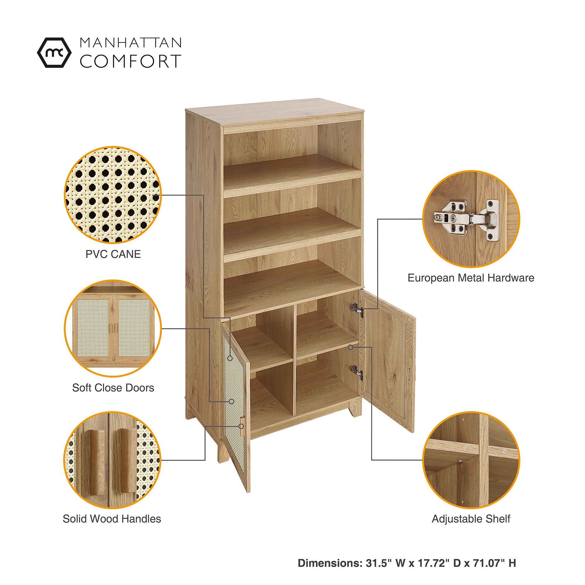Manhattan Comfort 2-BC-6GLF-NA bookcases - View #4