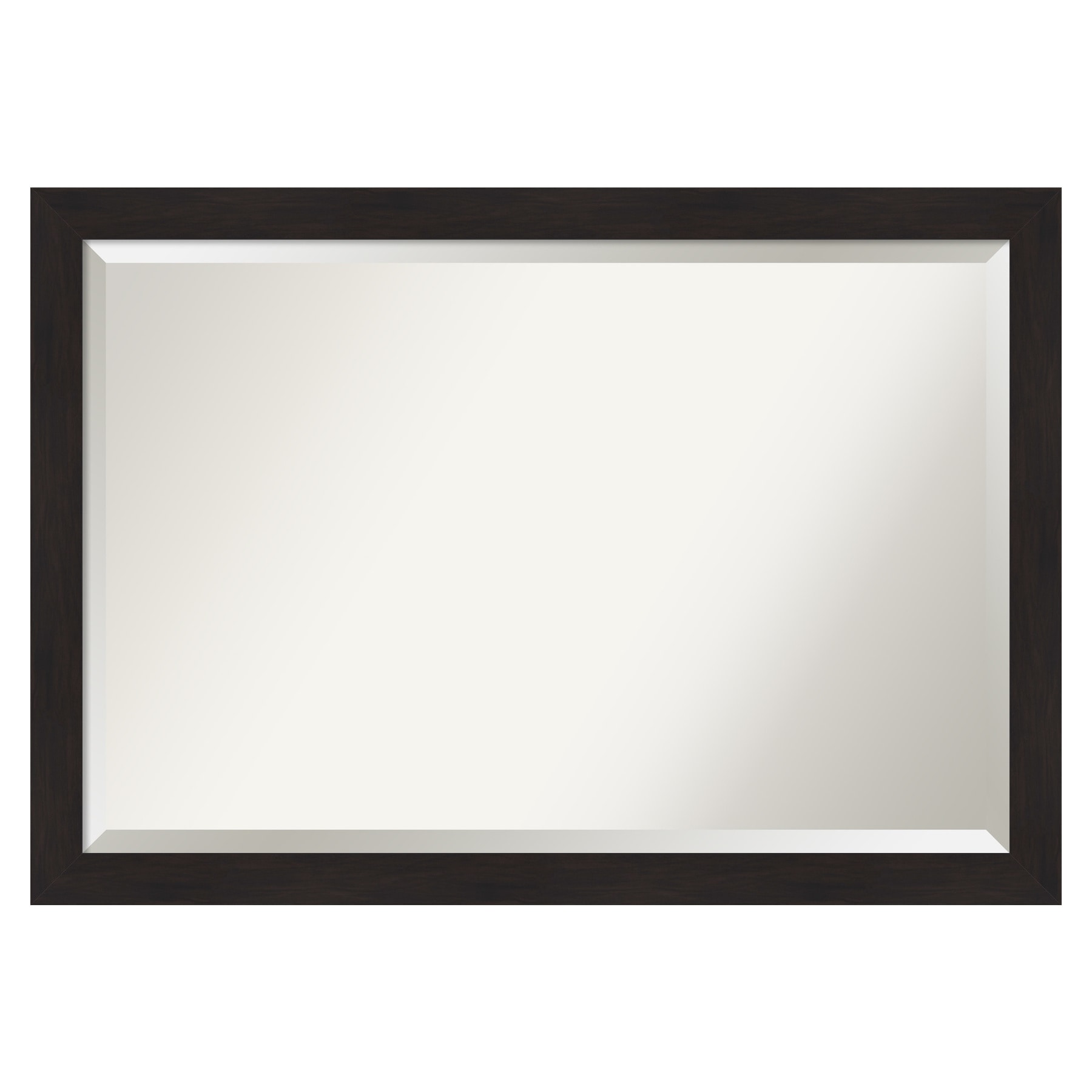 Amanti Art DSW4593634 Furniture 39.5-in x 27.5-in Framed Rectangle Bathroom Vanity Mirror ( Espresso Brown )
