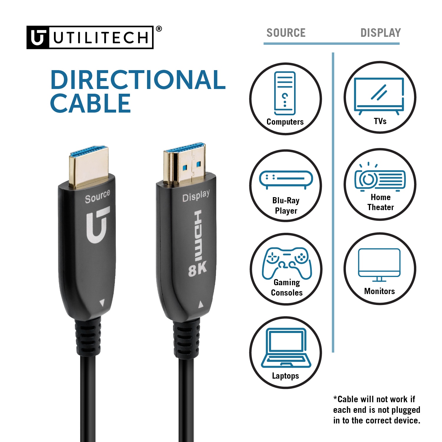 Utilitech HD8K25FT-BL Hdmi-Cables - View #4