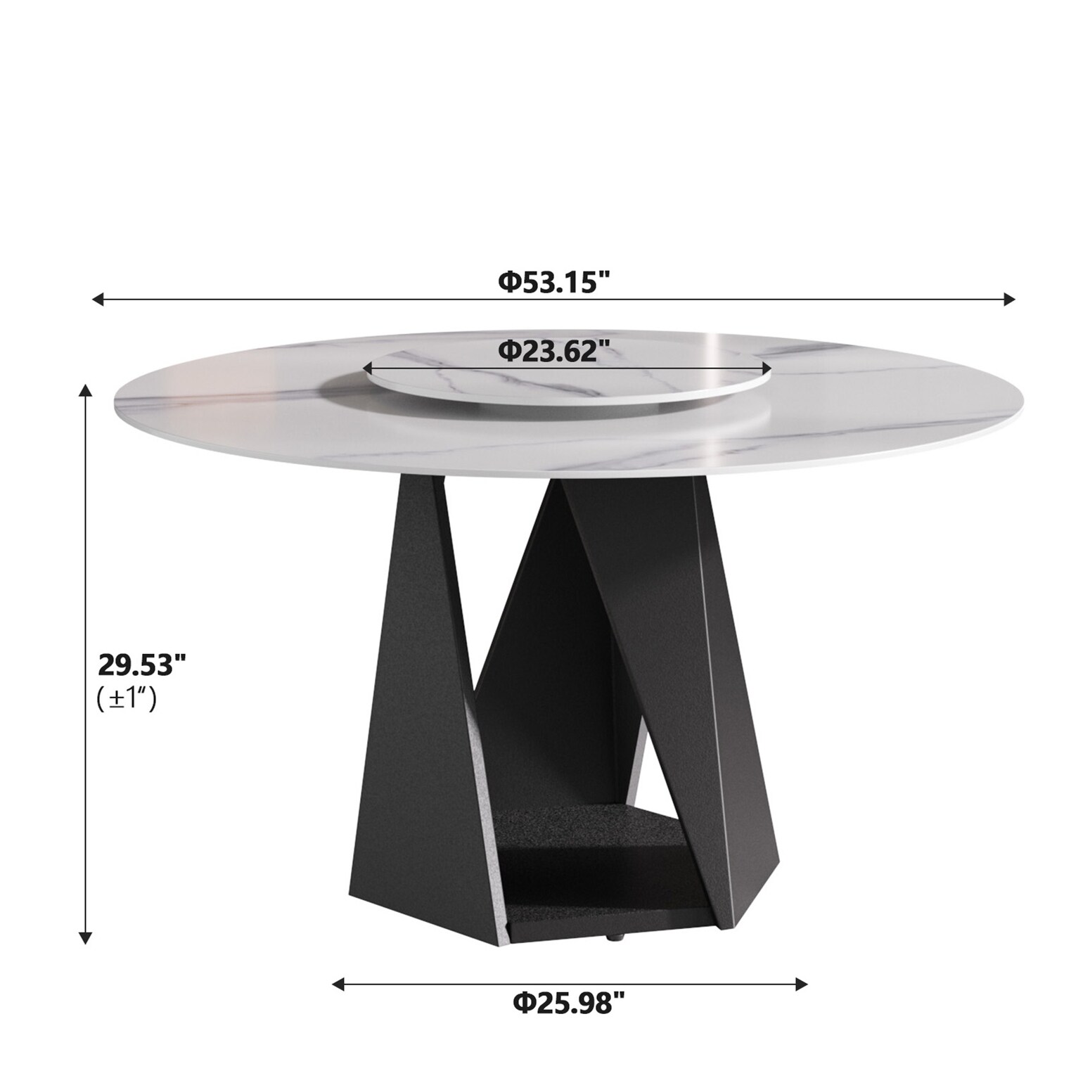 BuotiqHom DH-AT-135W60W9B Dining-Tables - View #3