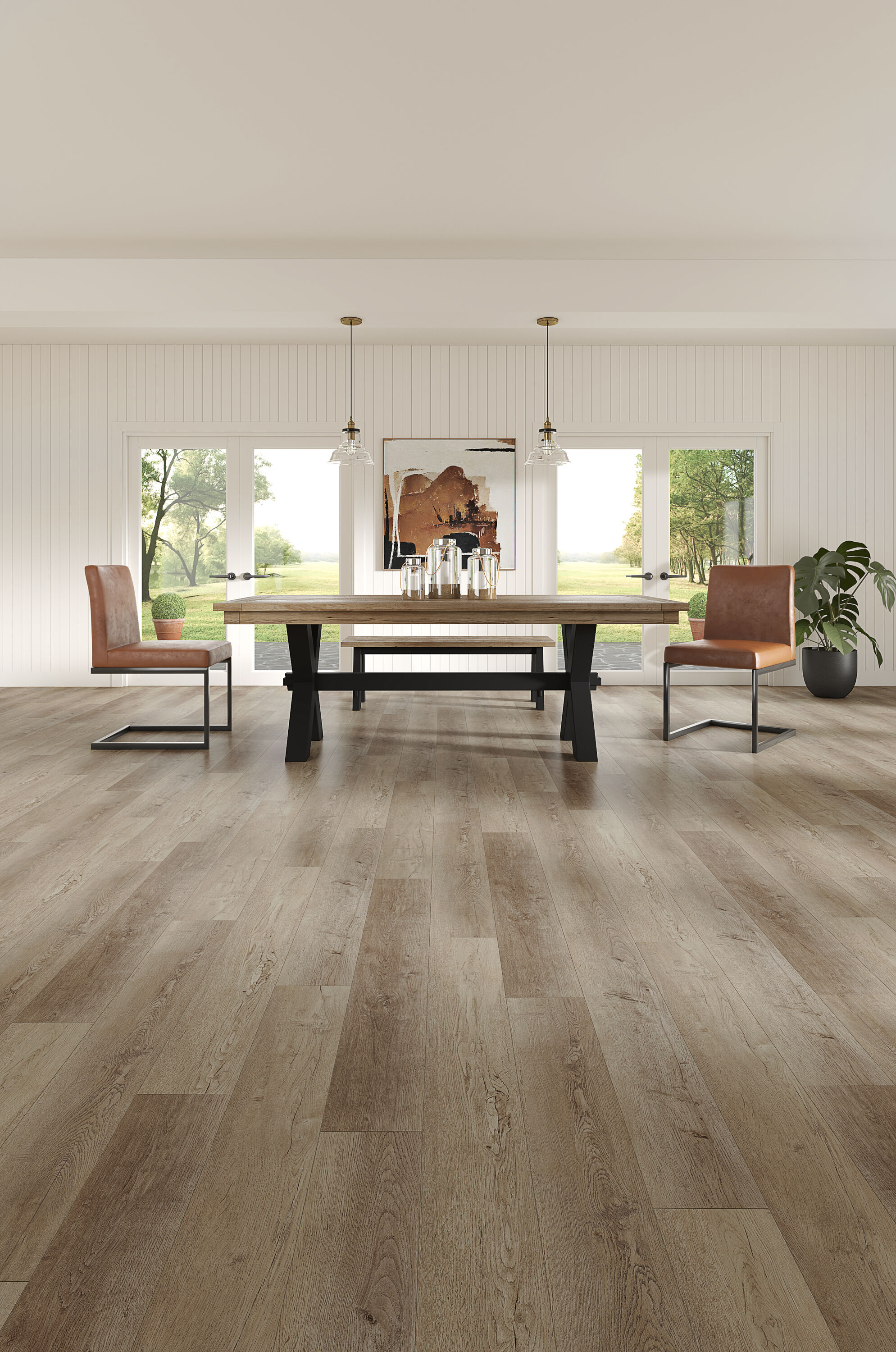 STAINMASTER (Sample) Harvest Oak Brown Wood Look 12-mil Waterproof ...