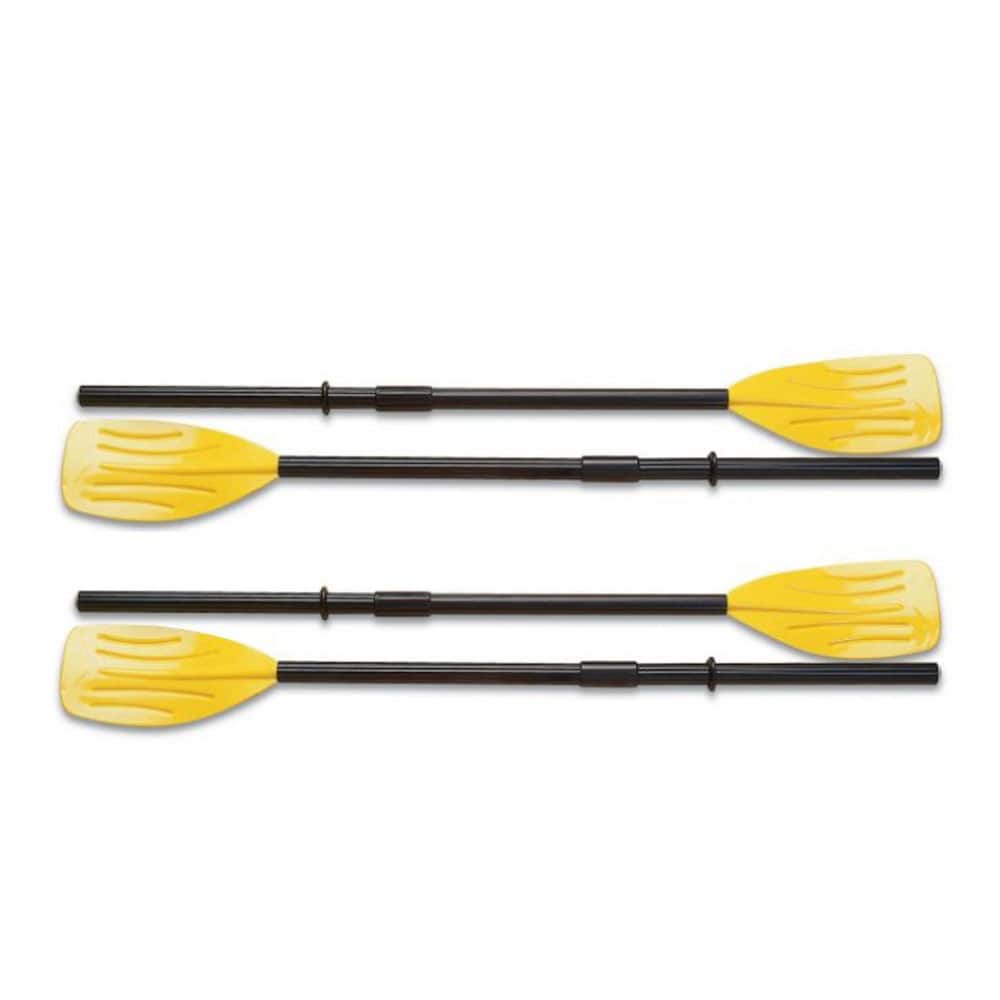 Set Of 2 Wood Paddle Novelty Canoe Oar Wall Decors With Arrow And