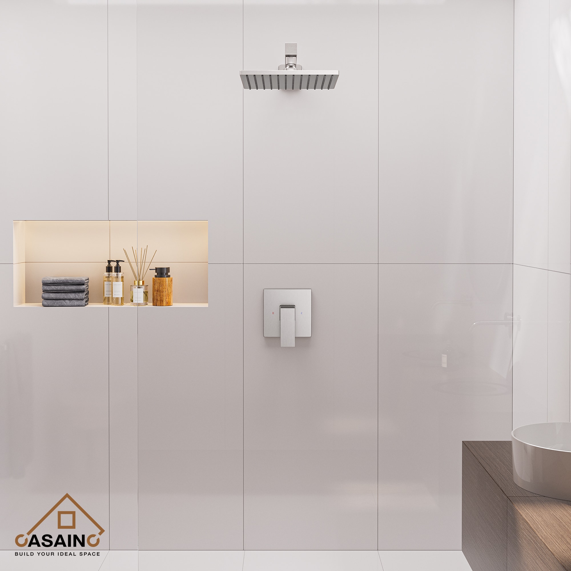 CASAINC CS1911-MB Showerhead-Bar-Panels - View #4