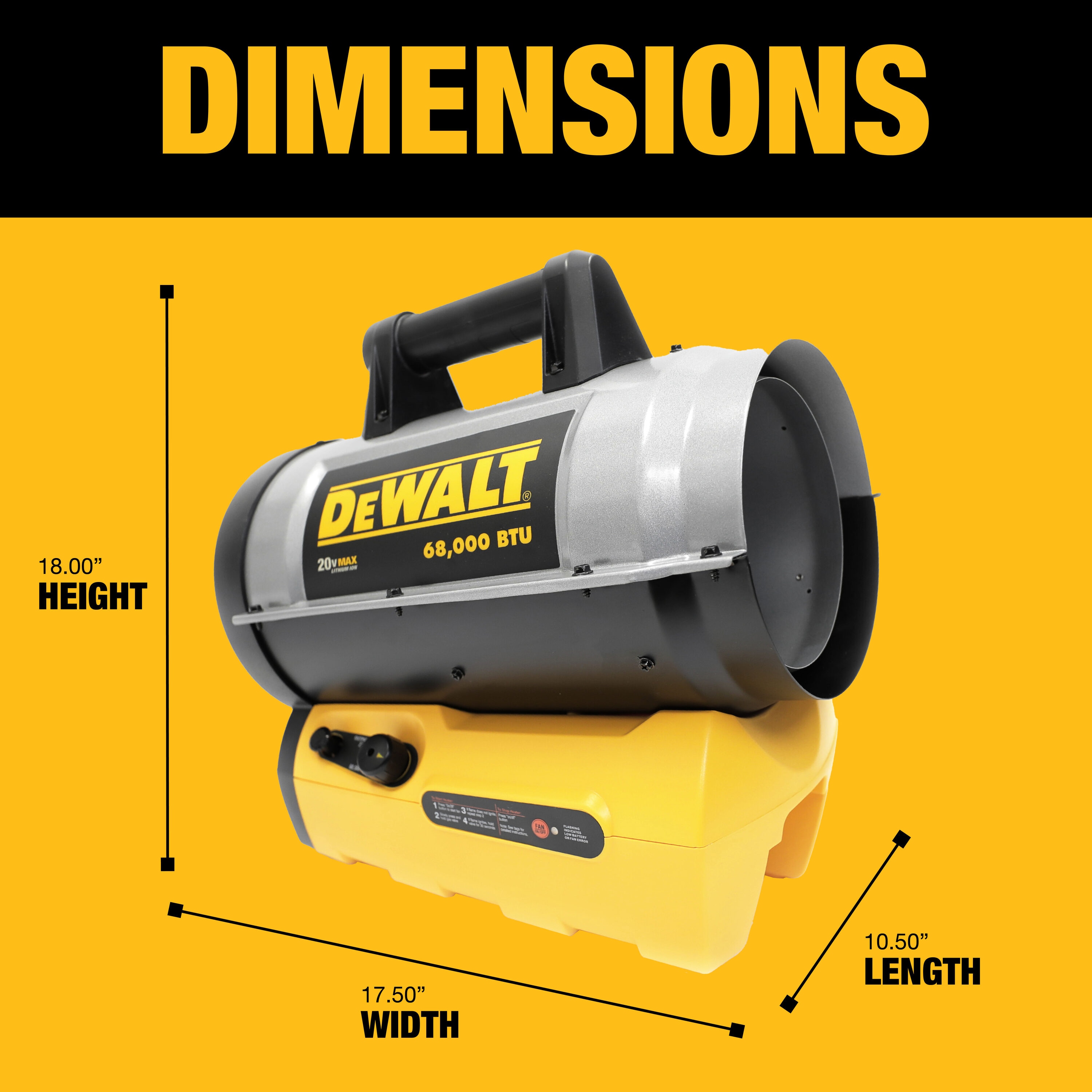 DeWalt 60,000 BTU Forced factory Air Propane Portable Heater