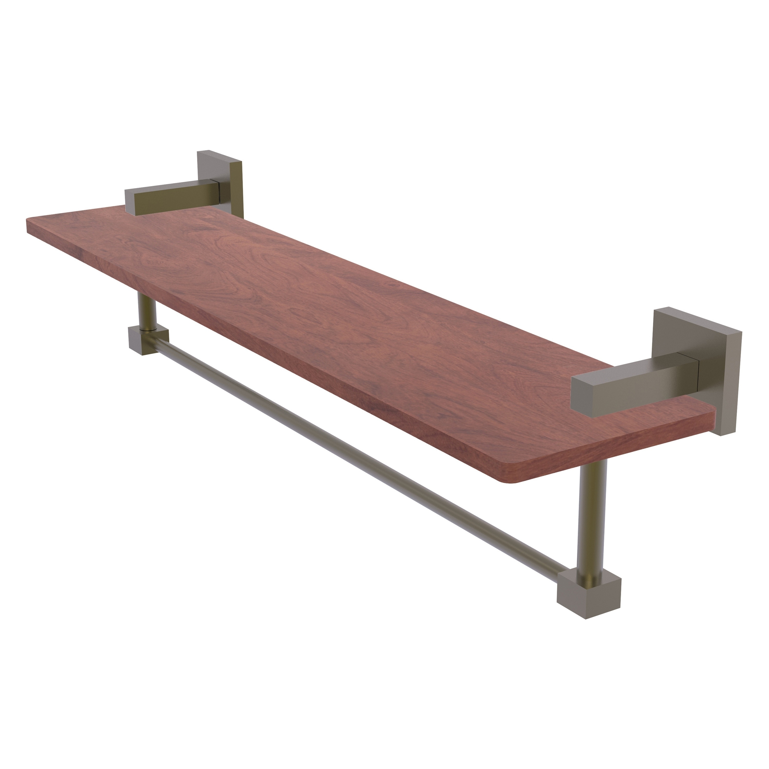 Allied Brass MT-1-22TB-IRW-ABR Montero Antique Brass Wall mount Bathroom Shelf ( 22-in x 4-in x 5-in )