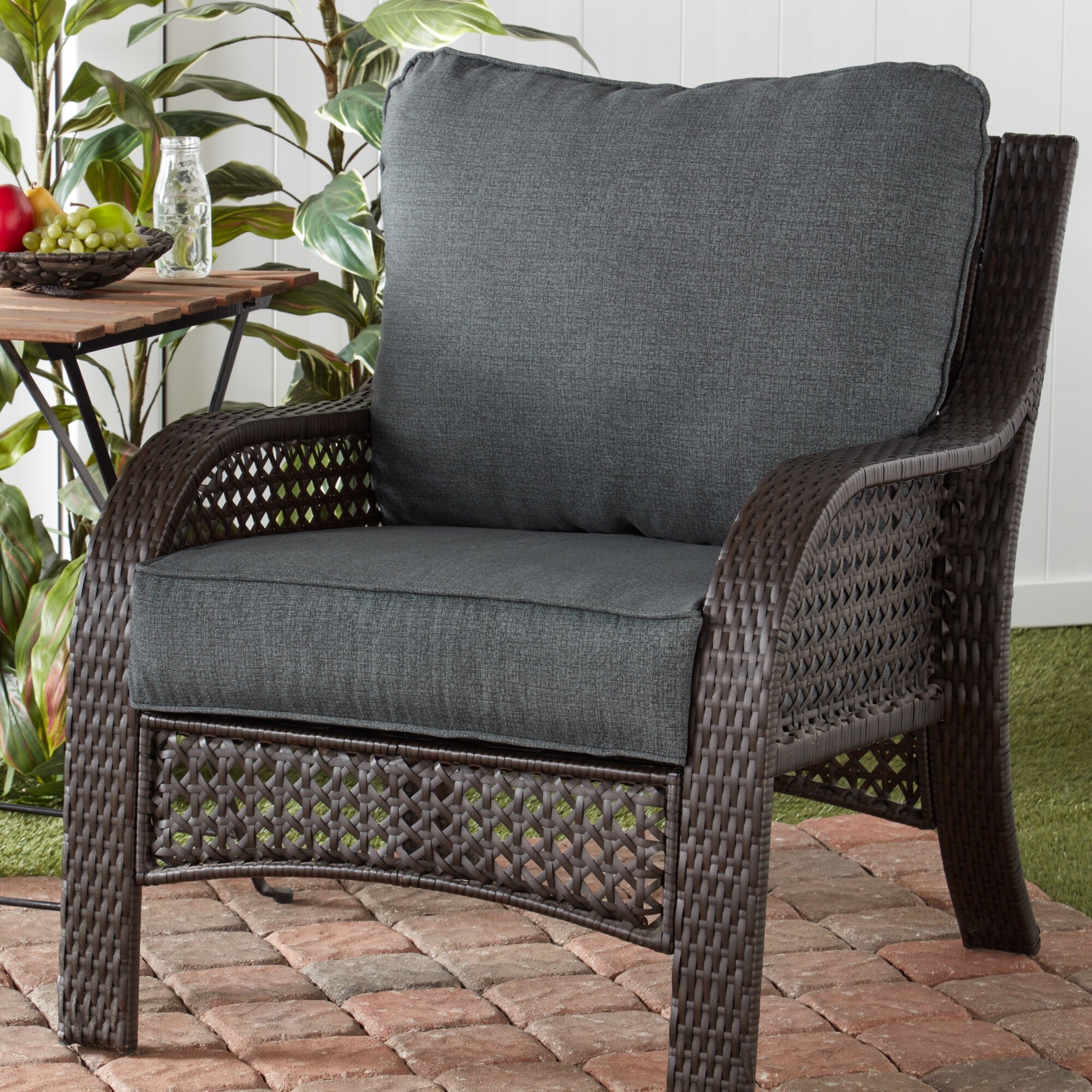 Greendale Home Fashions OC7820-CARBON Patio-Furniture-Cushions - View #7