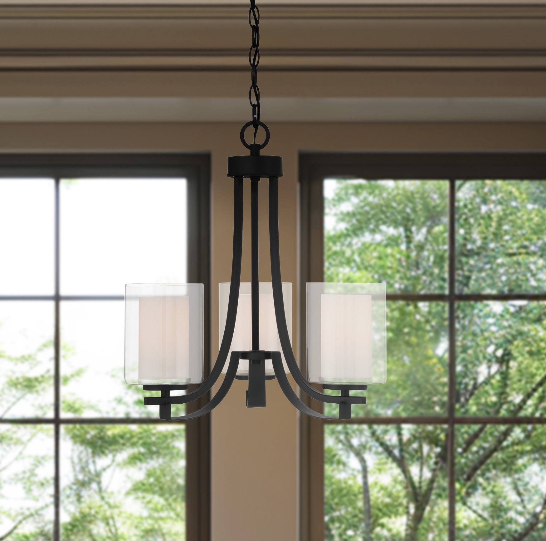Minka Lavery 4103-66 Parsons Studio 3 -Light Matte Black Modern/contemporary For Use in Bedrooms, Dining Rooms, Foyers, Kitchens, Living Rooms Chandelier