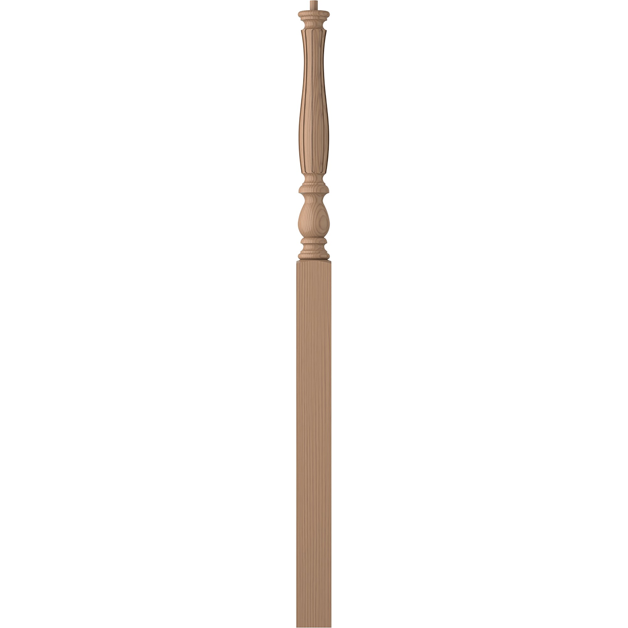L.J. Smith Stair Systems LJF-3915-P Harbor 3.25-in x 58-in Unfinished Poplar Intermediate Stair Newel Post