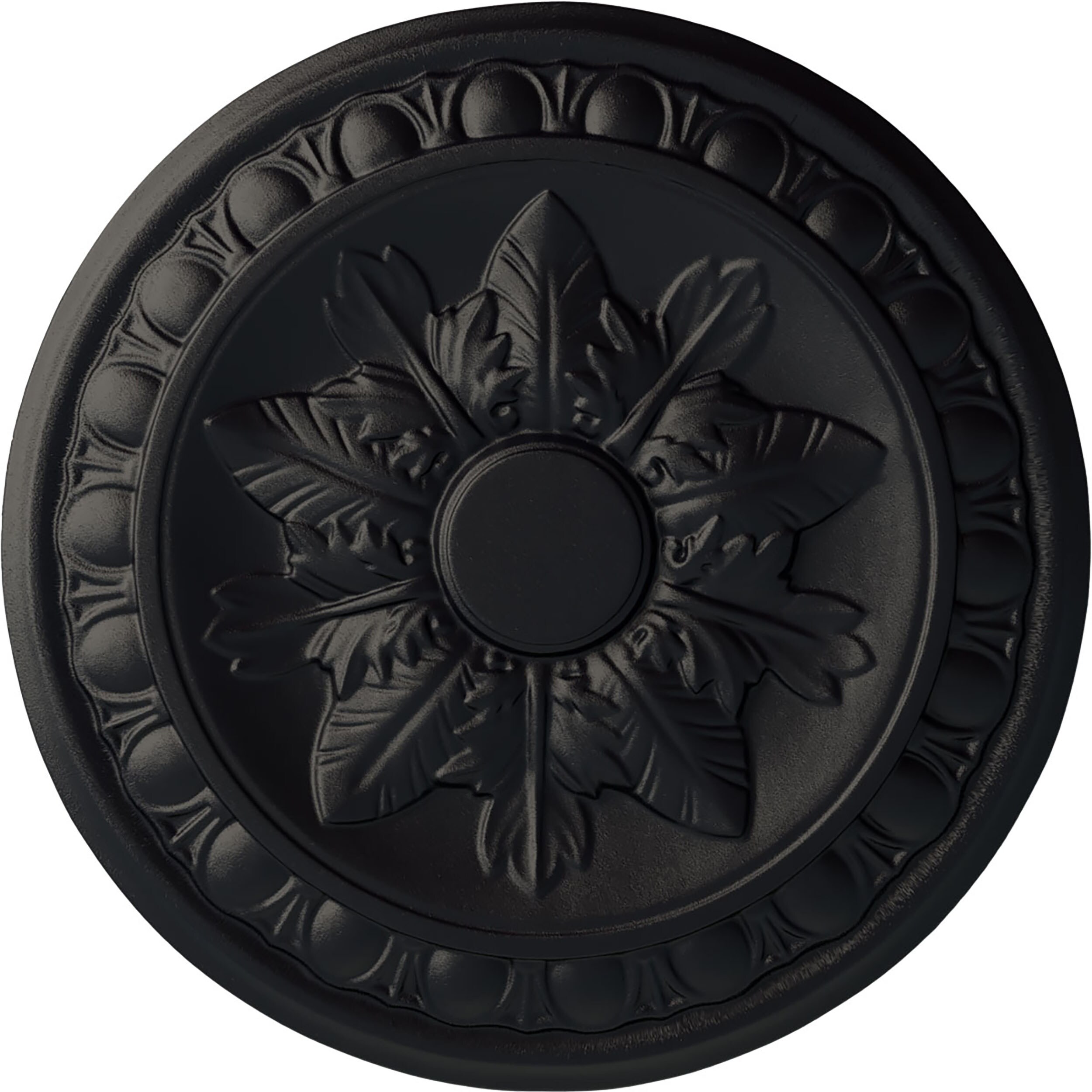 Ekena Millwork CM17EXSGS Exeter 17.75-in W x 17.75-in L Painted Steel Gray Polyurethane Whole Ceiling Medallion
