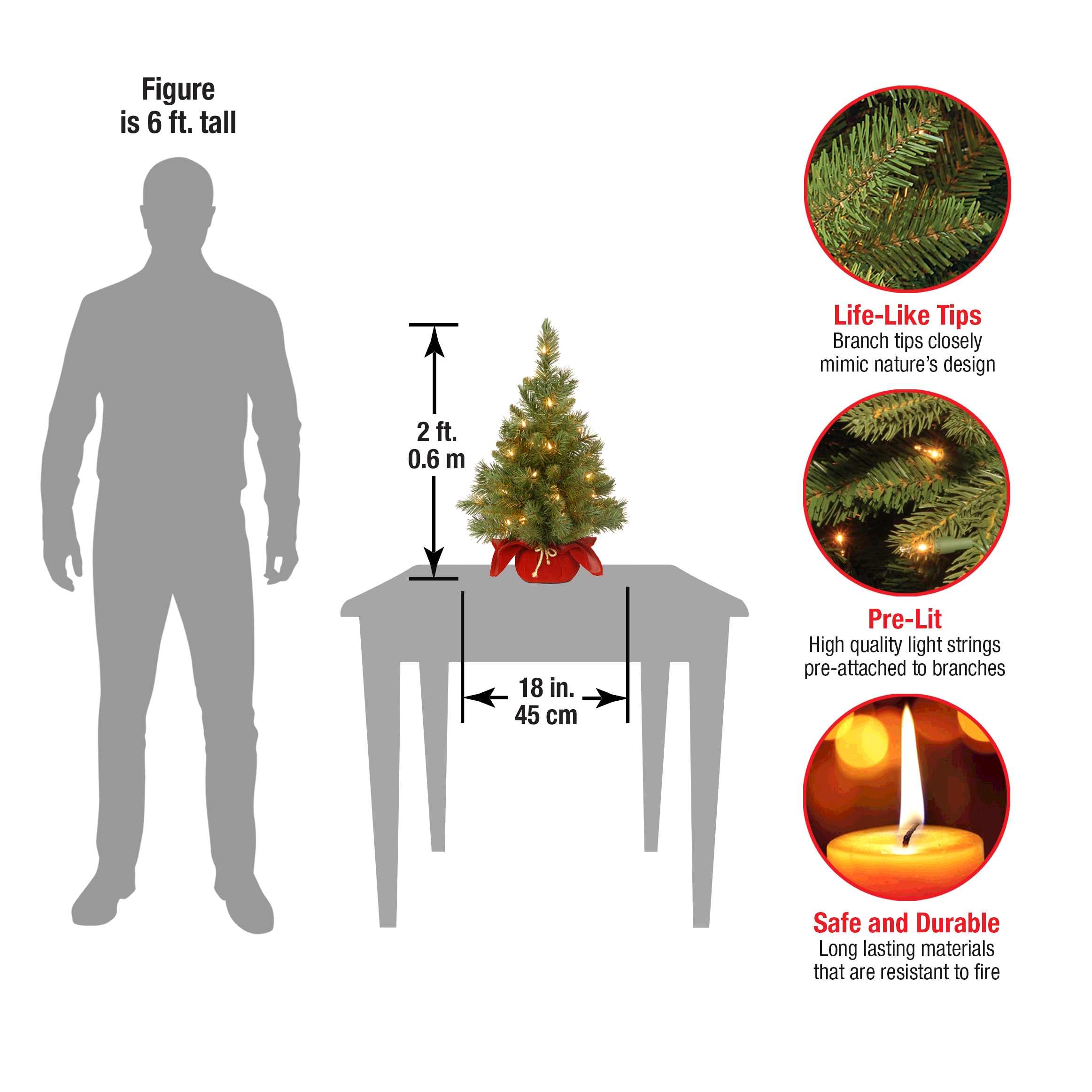 National Tree Company MJ3-24BGLO-1 Artificial-Christmas-Trees - View #5