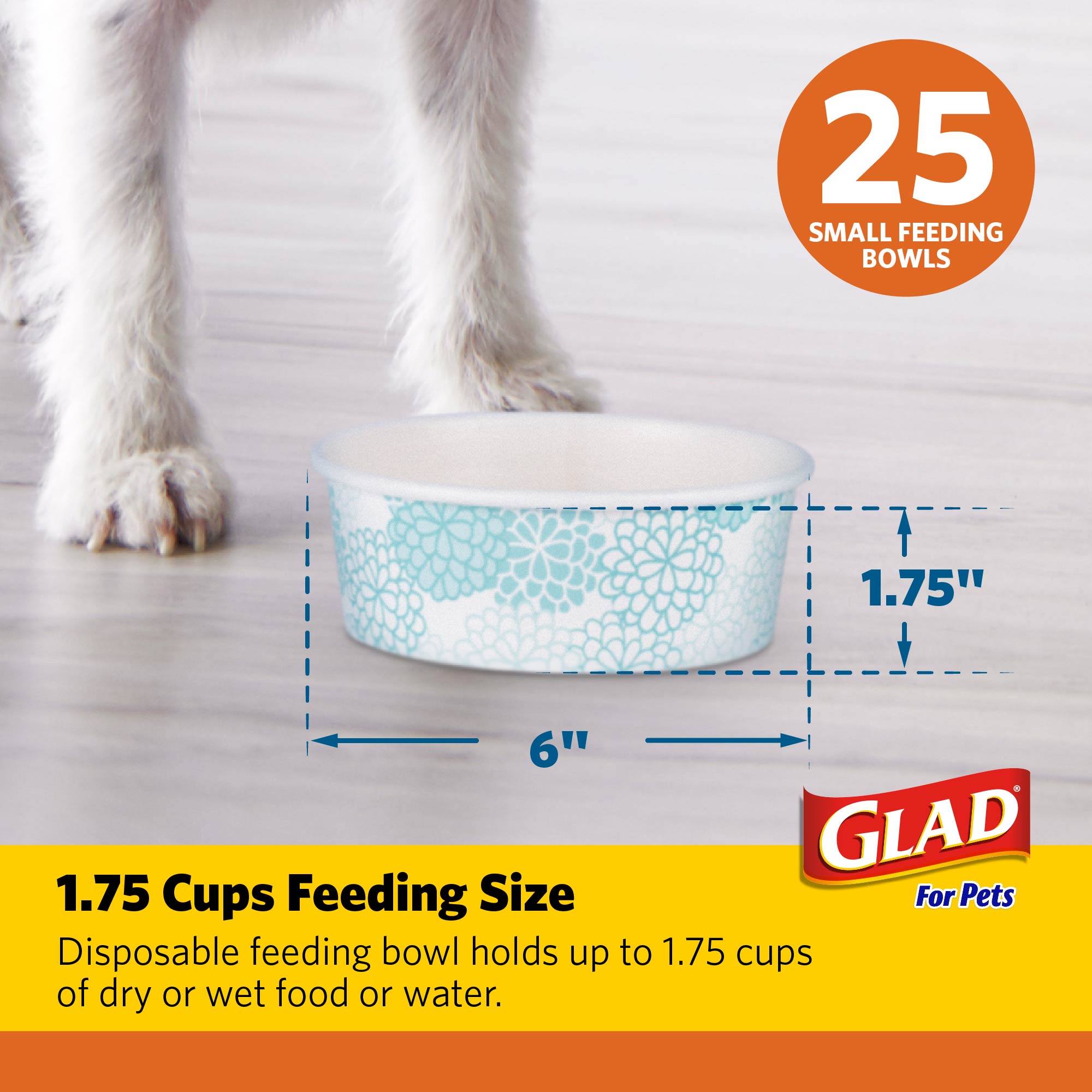 Glad for Pets Disposable Feeding Bowls (3.5 cup size / 25 Count) – Fetch  for Pets