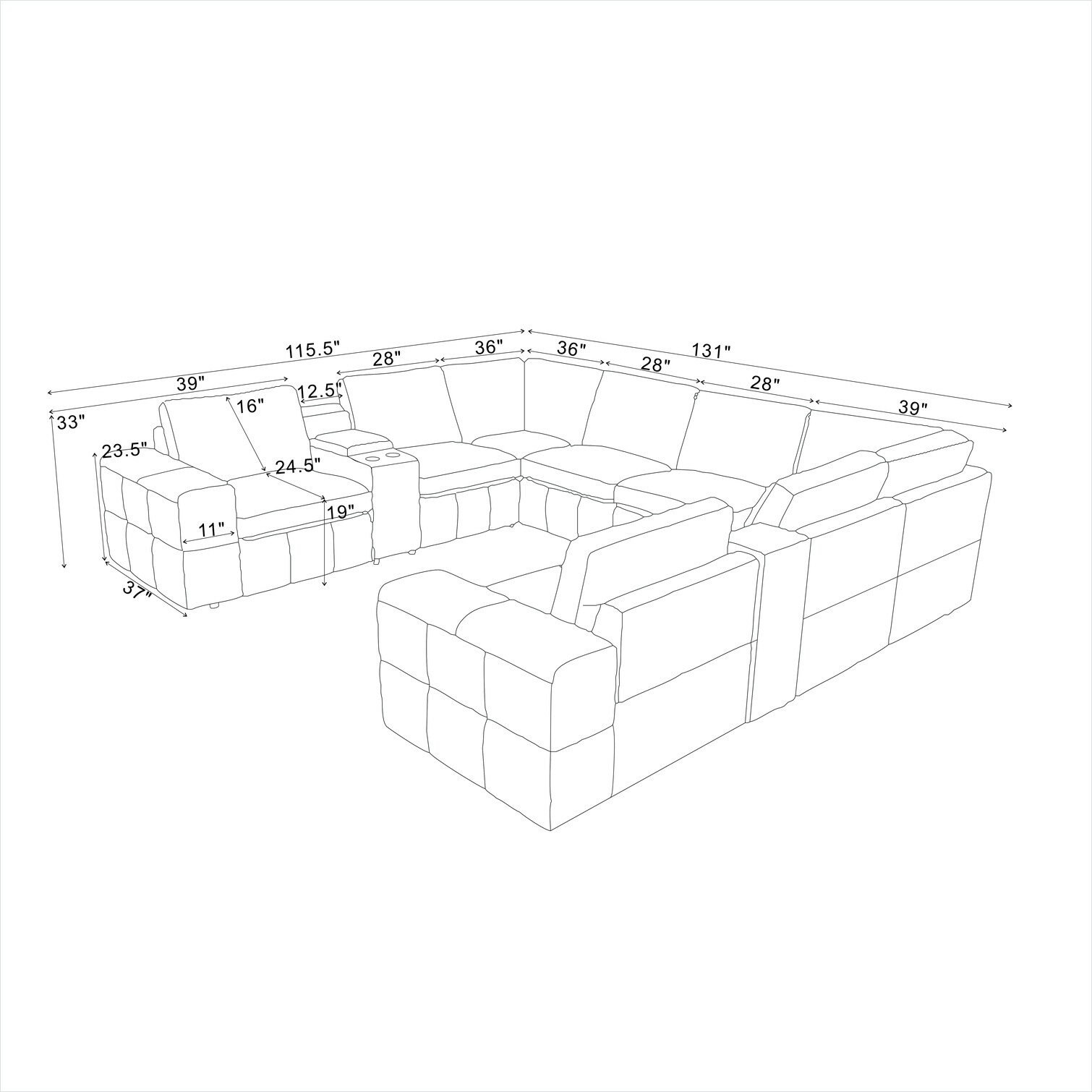 SunJet YX5H6XLF2NR3 Sofas-Loveseats - View #7