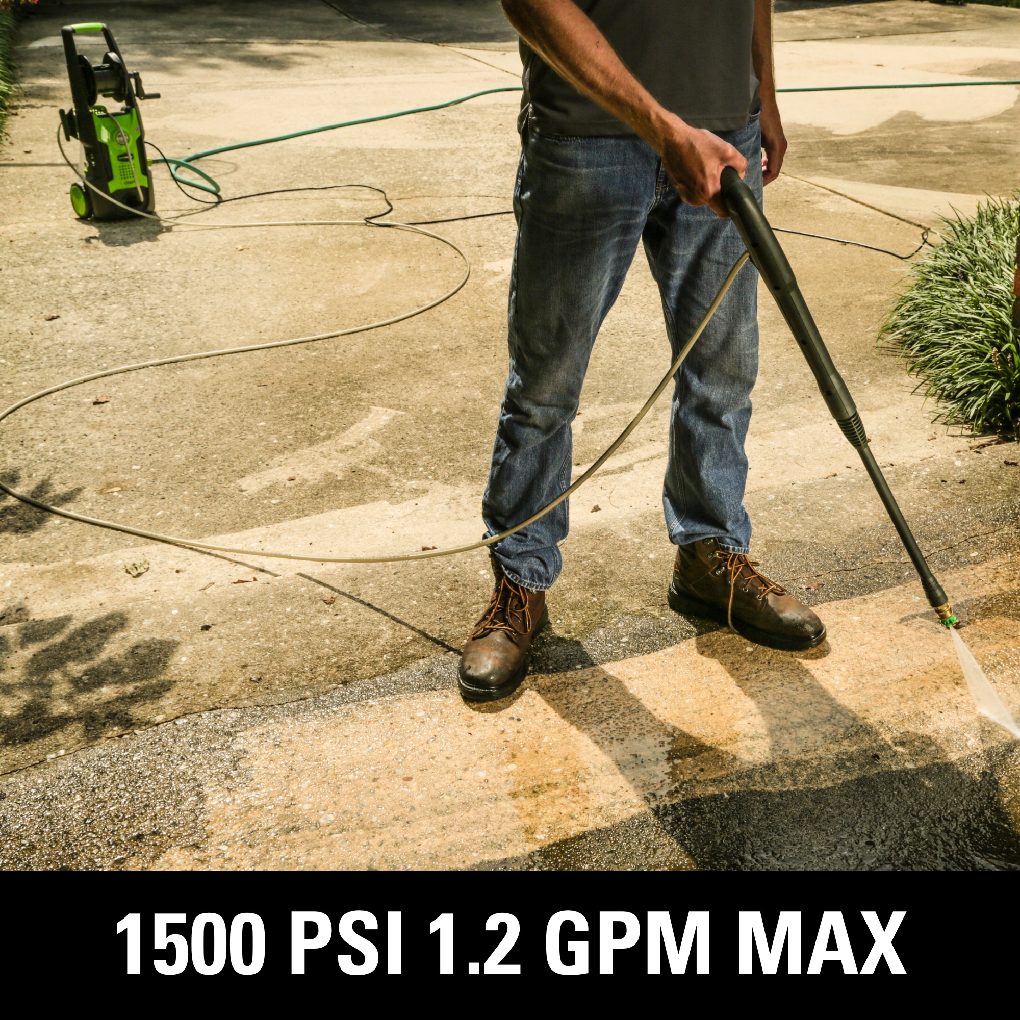 Greenworks 1500 PSI Cold Water Electric in the Pressure Washers