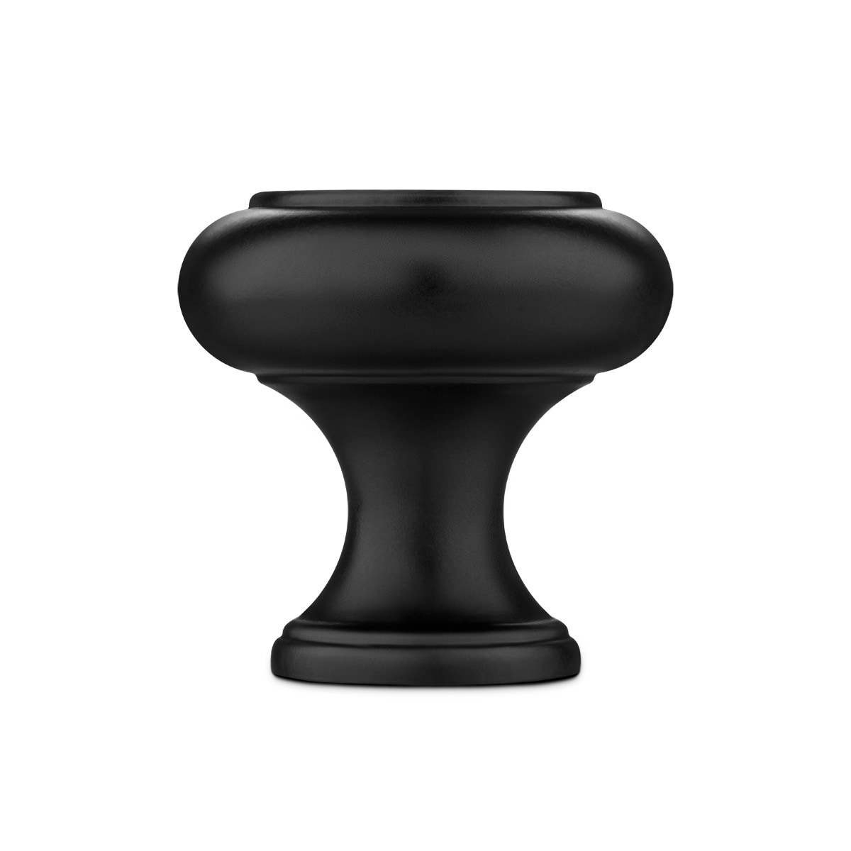Wrightsville 1-in Matte Black Cylindrical Traditional Cabinet Knob | - allen + roth 1116HW-01-MB