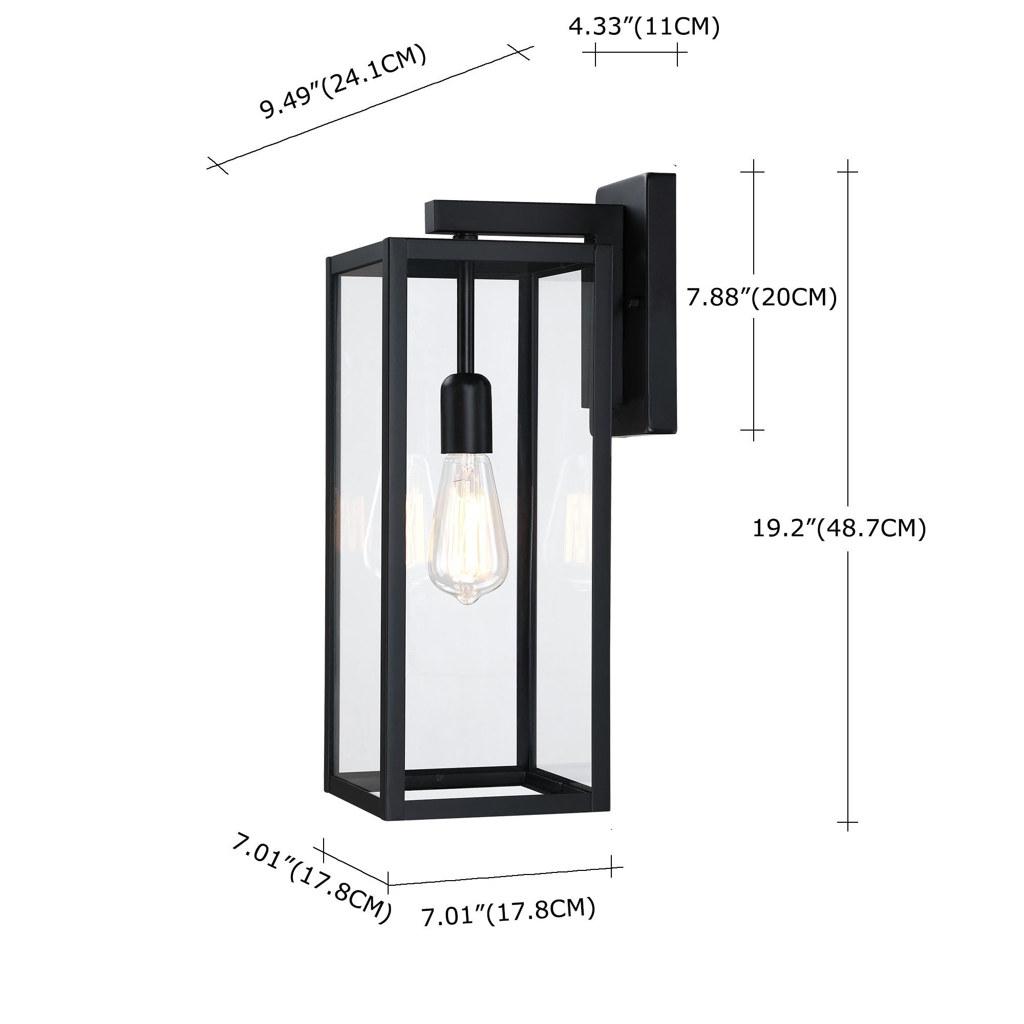 FAYMART LIGHTING JL16901-BK Outdoor-Wall-Lighting - View #2