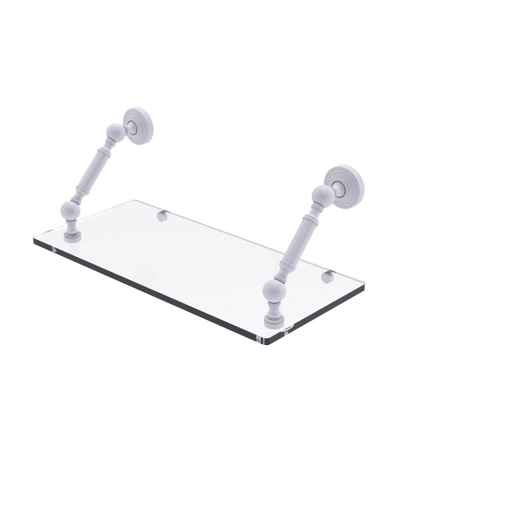 Allied Brass WP-1-18-WHM Waverly Place Matte White Wall mount Bathroom Shelf ( 18-in x 7.3-in x 8-in )
