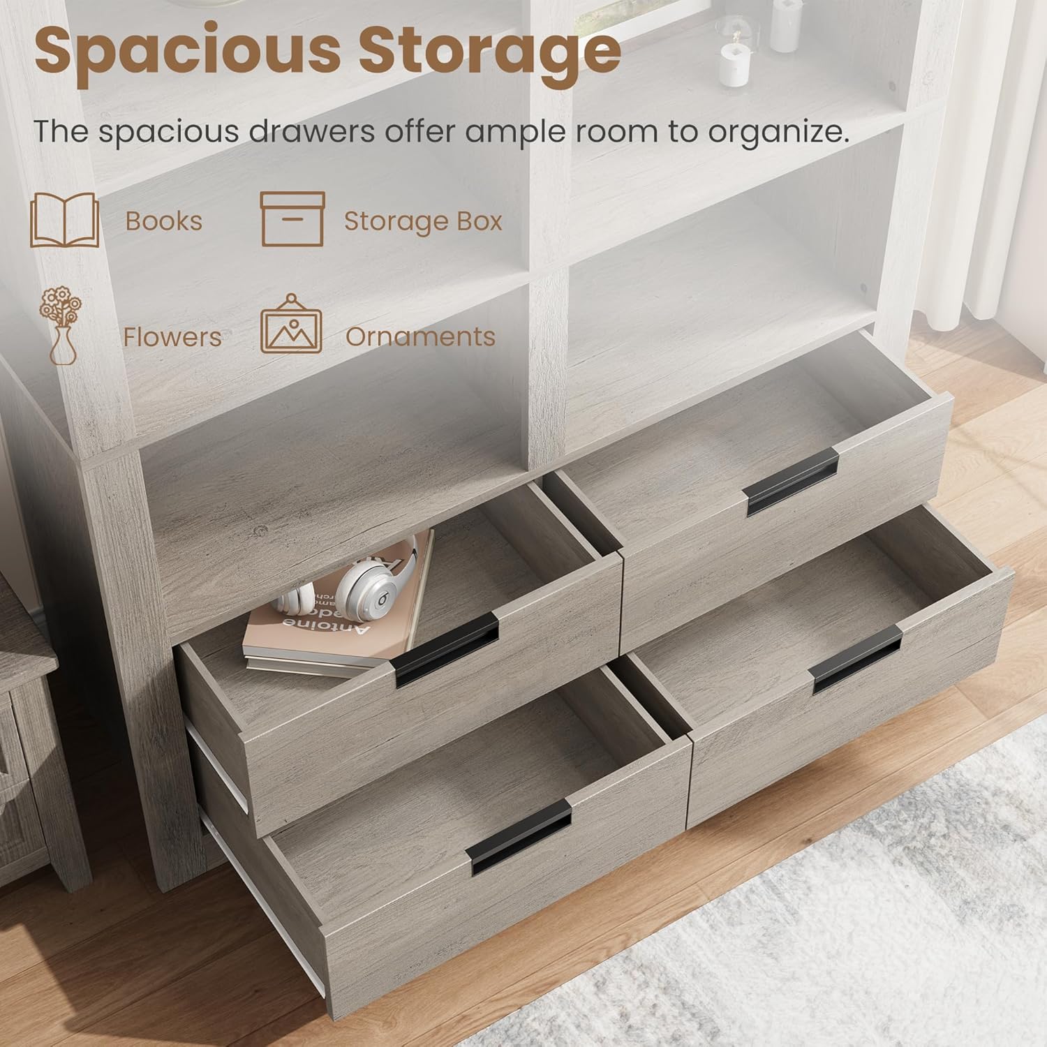 WhizMax LW-PEP-334DK3JN-PJL bookcases - View #6