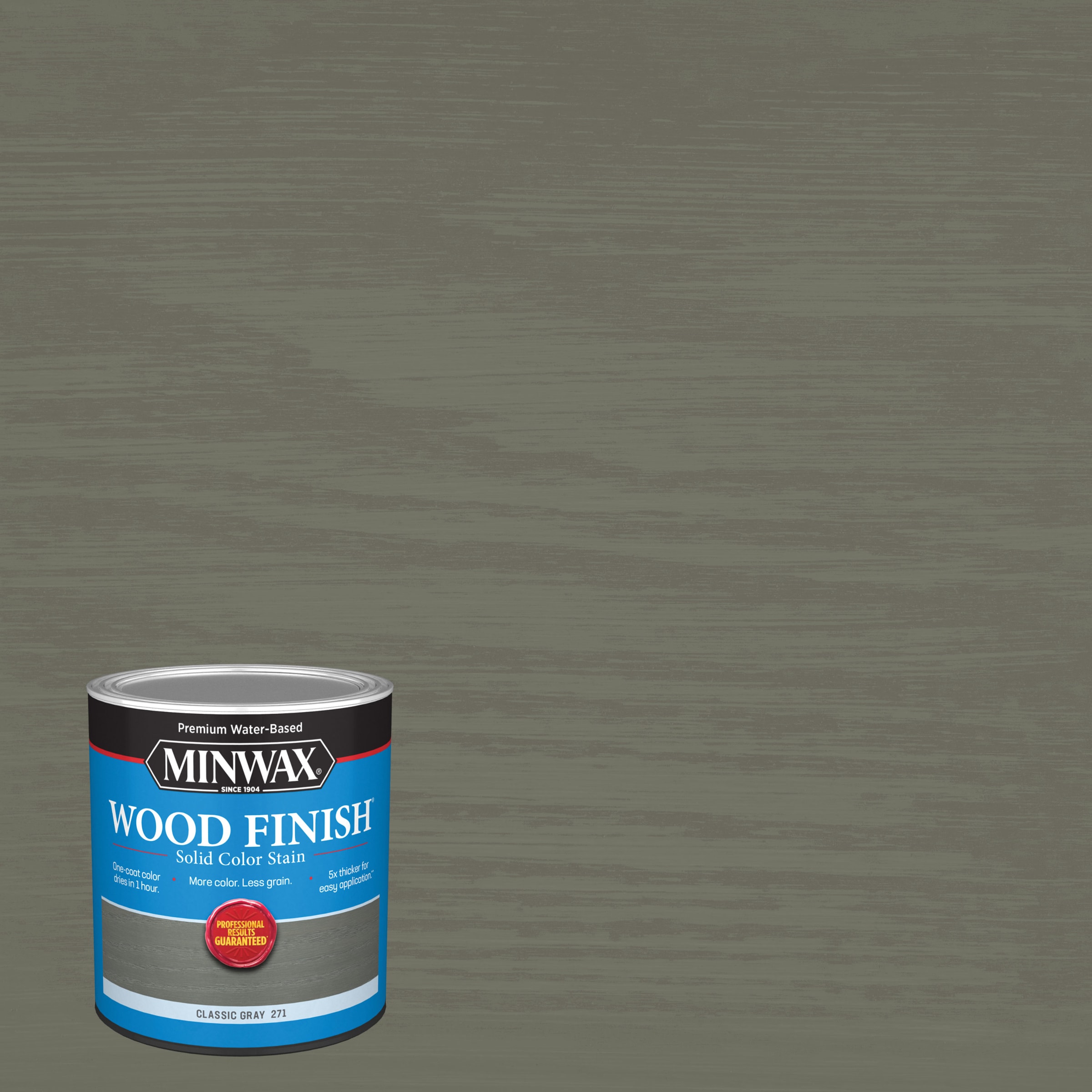 Minwax 108210000 Wood Finish Water-based Classic Gray Solid Interior Stain ( 1-quart )