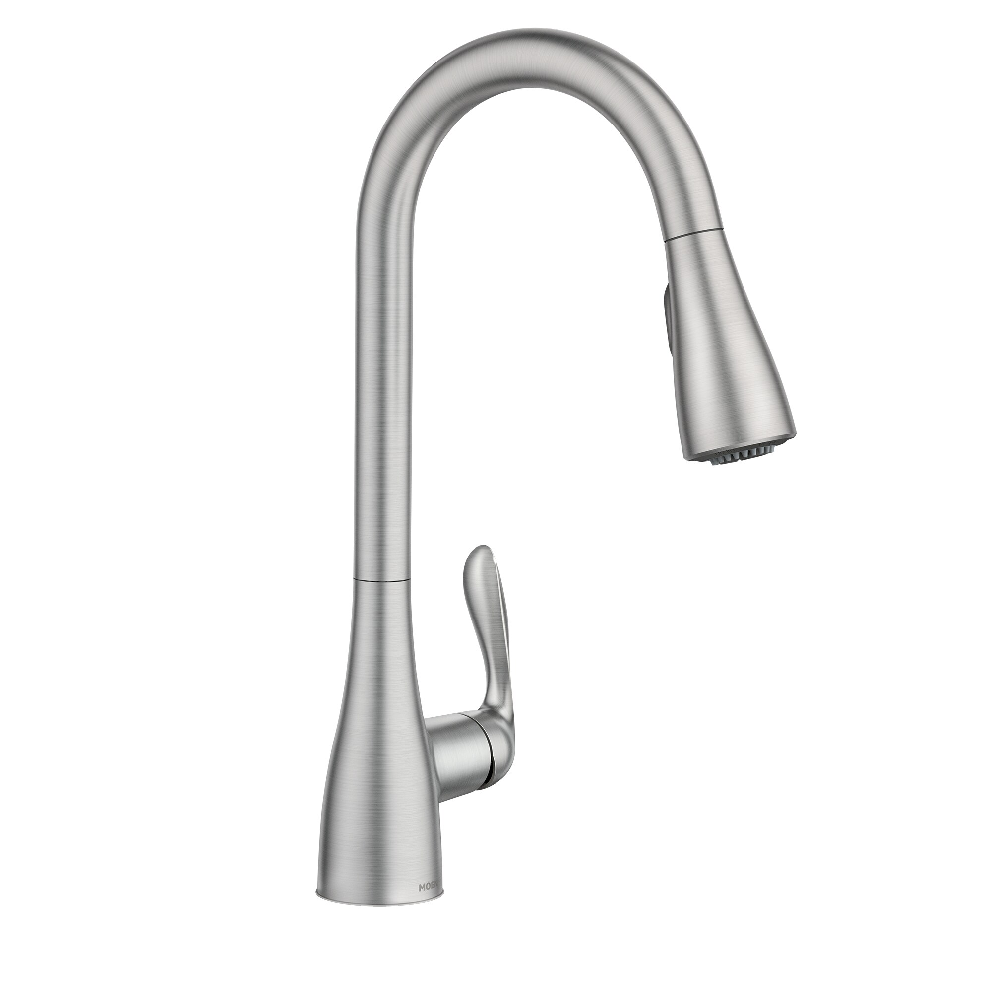 Moen Georgene Spot Resist Stainless Single Handle Pull-down Kitchen Faucet with Sprayer (Deck Plate Included)