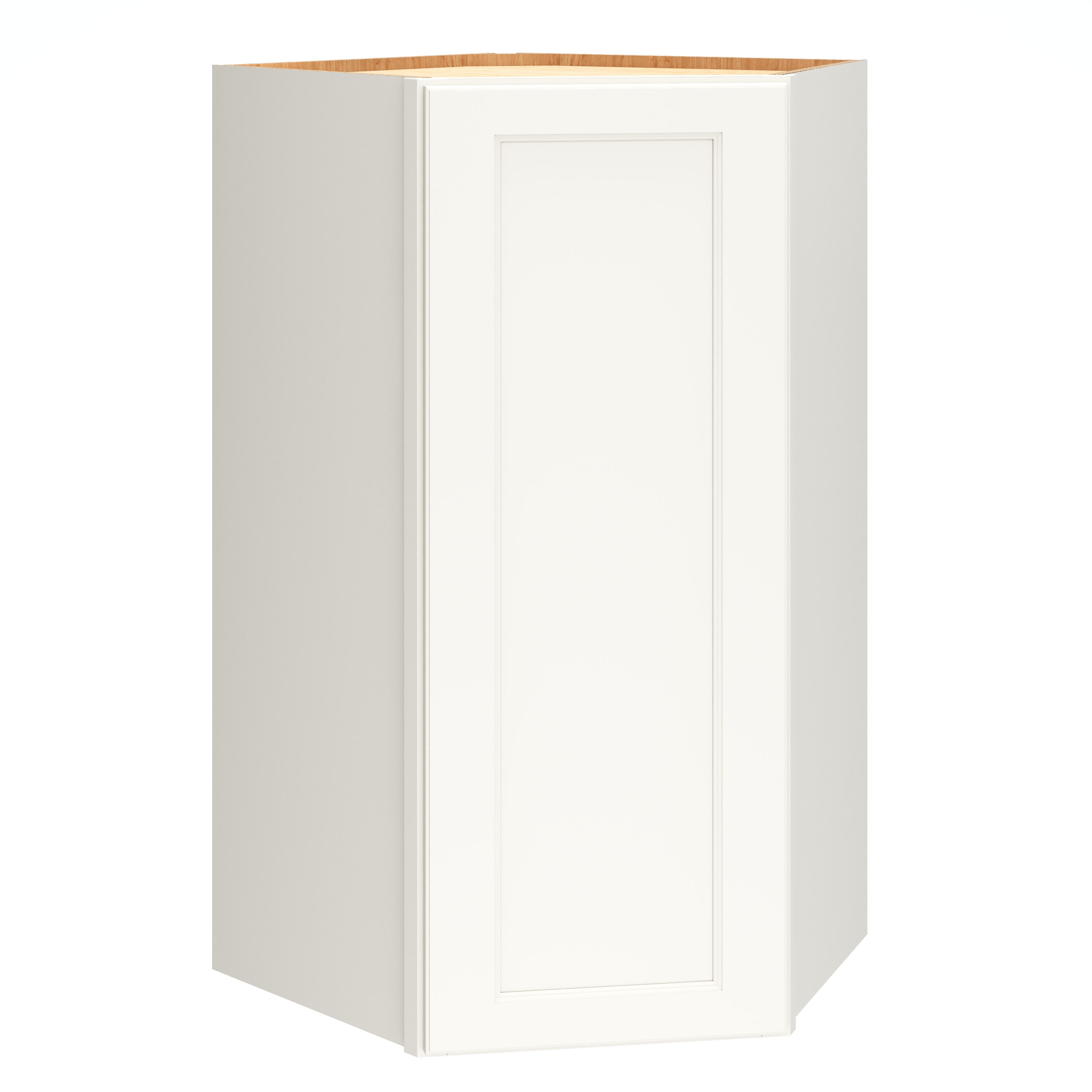 Diamond Express 325 DW392424R Macaulay 39-in W x 39-in H x 24-in D White Diagonal Corner wall Fully assembled Plywood Cabinet (Recessed Panel Square)