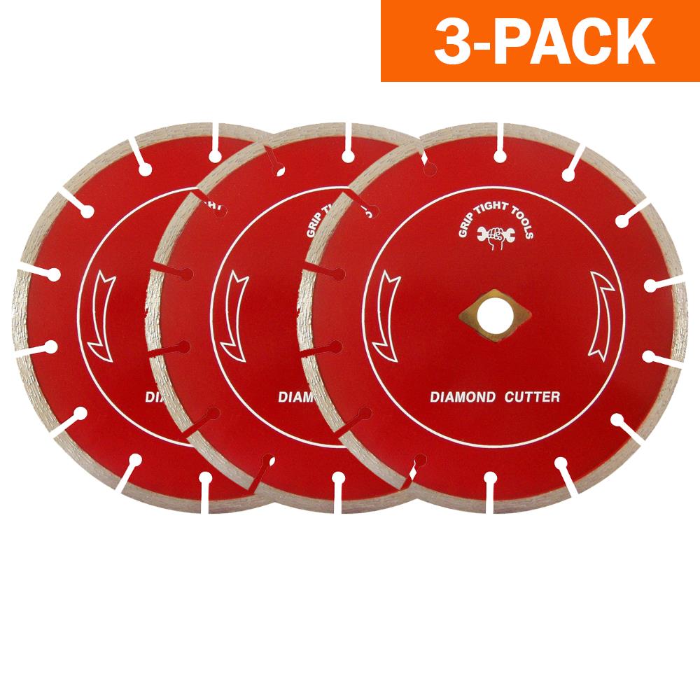 Grip Tight Tools B1527-3 Professional 7-in Wet/Dry Segmented Rim Diamond Saw Blade