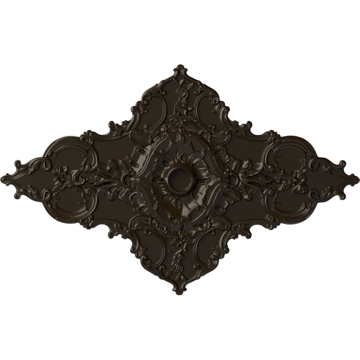 Ekena Millwork CM70X43MLSHF Melchor Diamond 67.25-in W x 43.325-in L Painted Stone Hearth Polyurethane Whole Ceiling Medallion