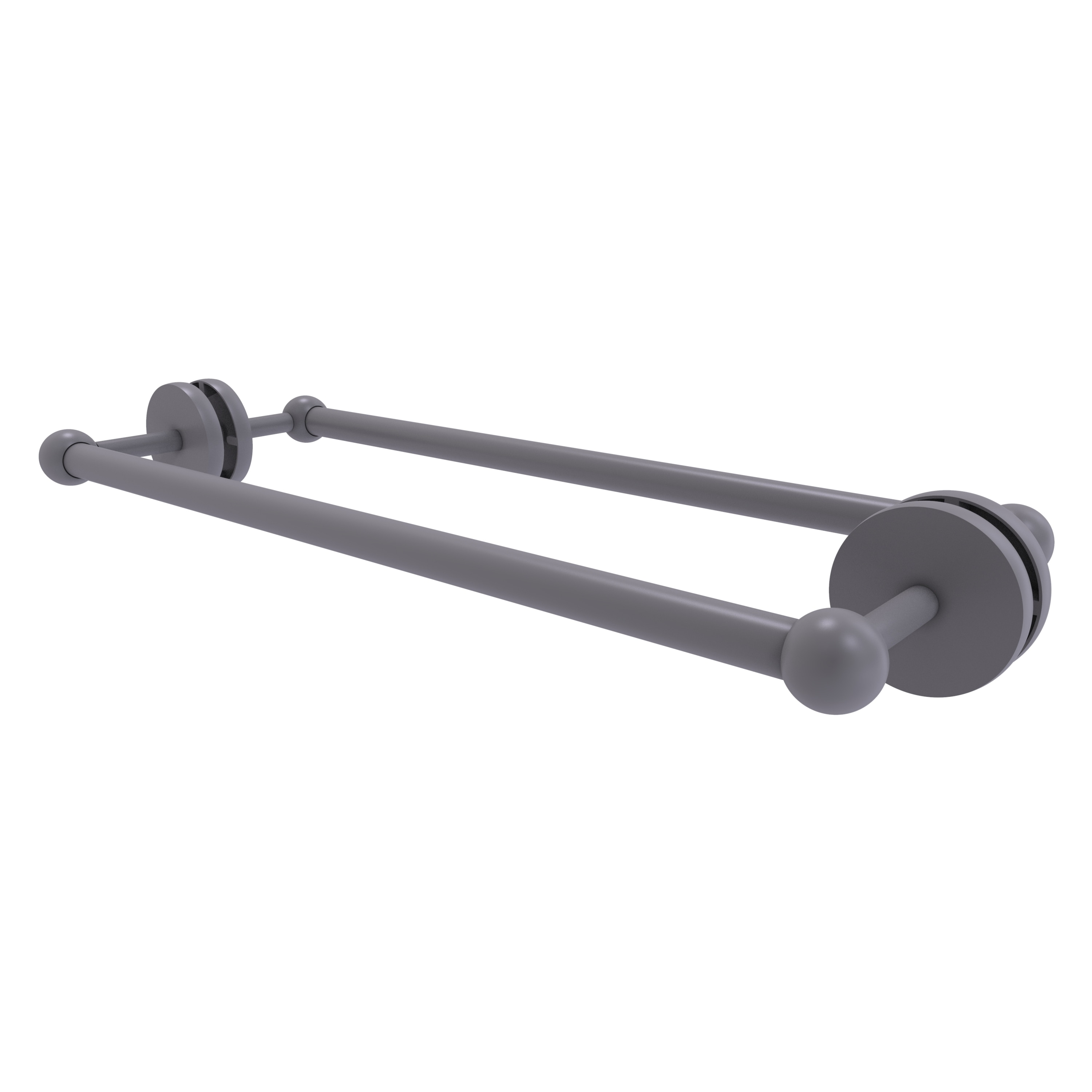 Allied Brass P1000-41-BB-18-GYM Prestige Skyline 18-in double Matte Gray Wall mount Double Towel Bar