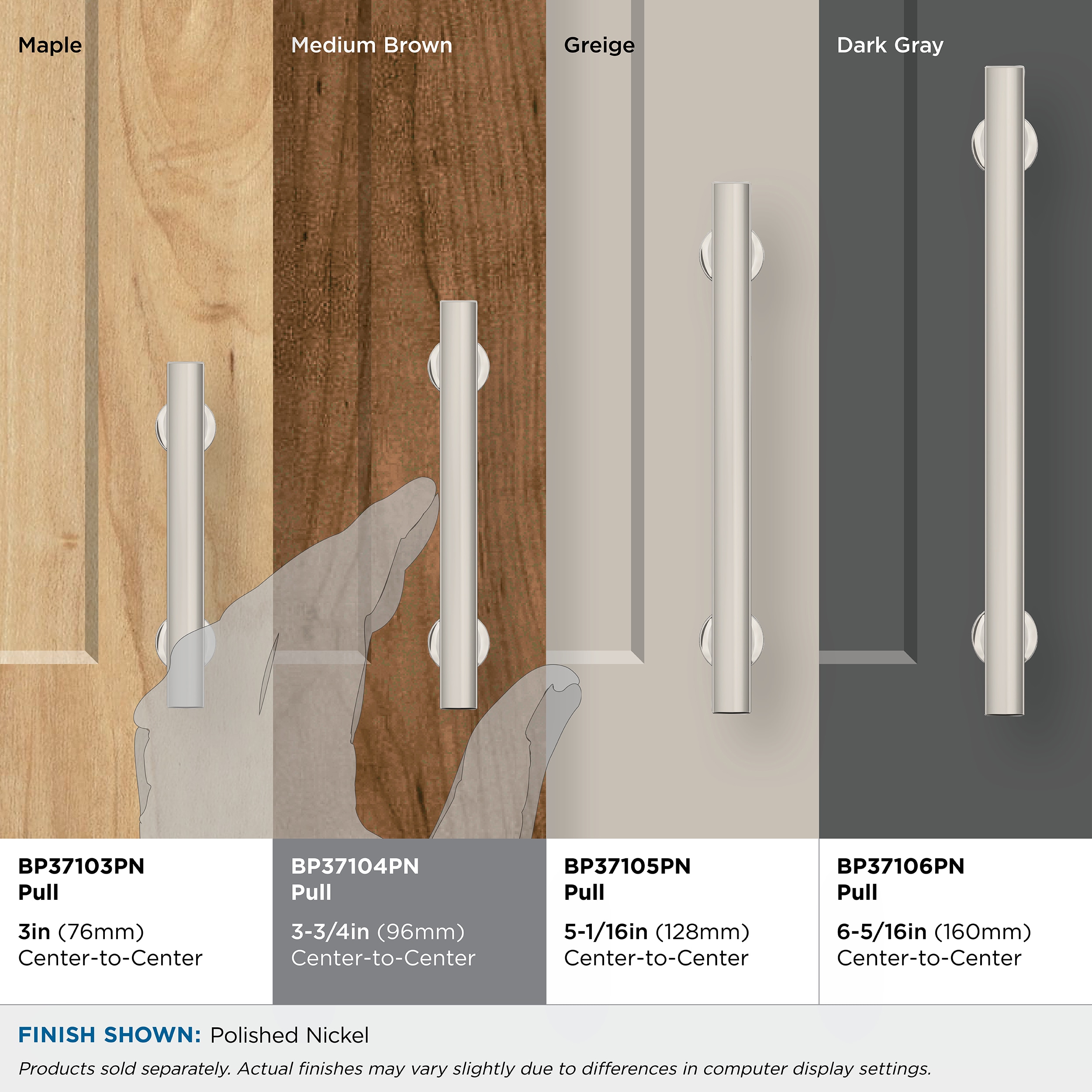 Amerock BP37104PN Cabinet-Pulls - View #5