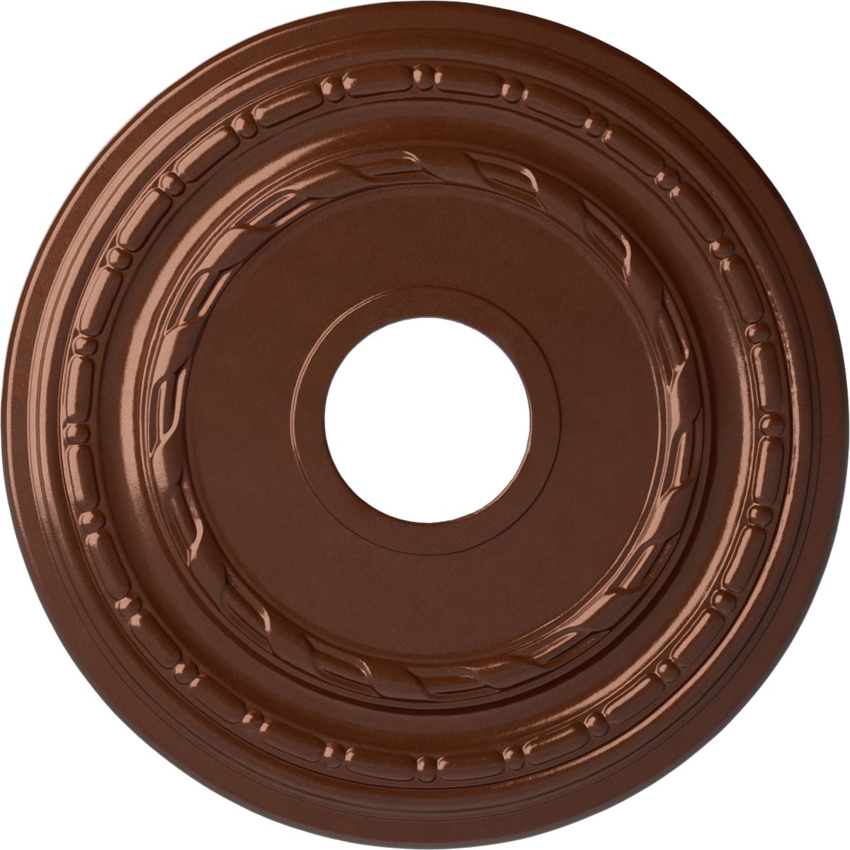 Ekena Millwork CM15DUCPS Dublin 15.375-in W x 15.375-in L Painted Copper Penny Polyurethane Whole Ceiling Medallion