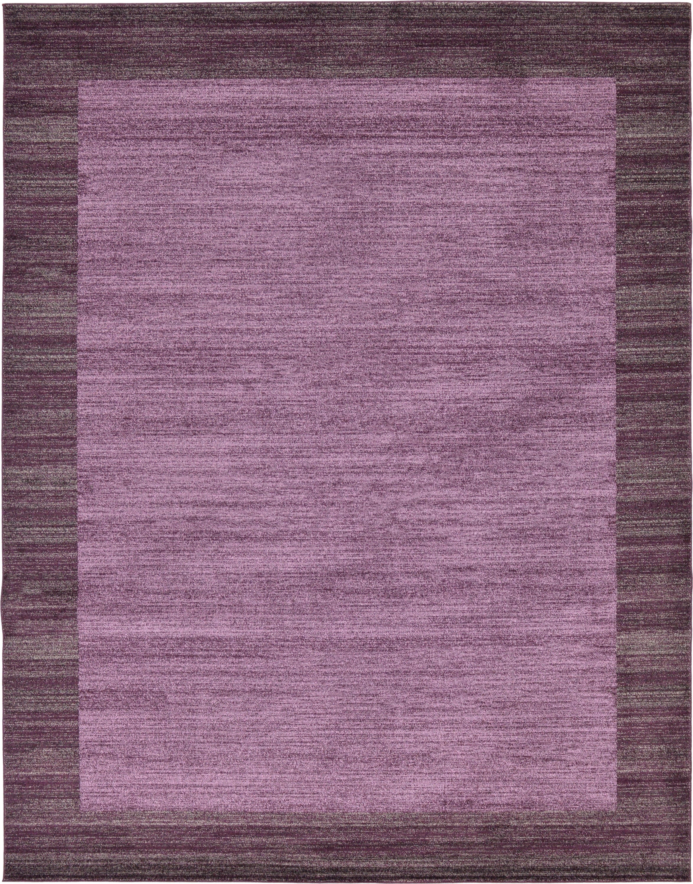 Unique Loom 3130965 Abigail Del Mar 10 x 13 (ft) Loomed Polypropylene Violet/Ivory Rectangular Indoor Border Area rug