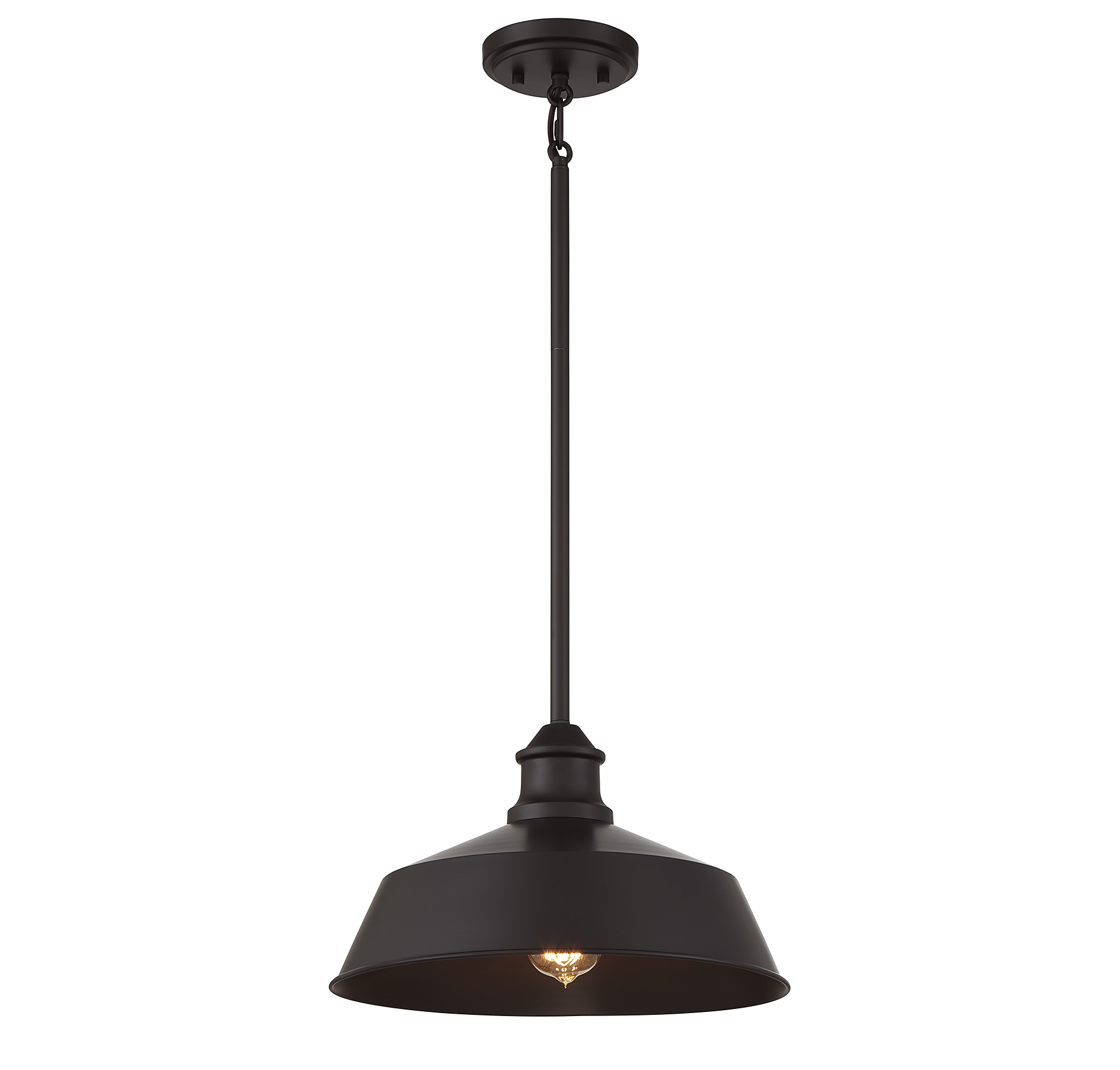 Meridian Lite Trends M7021ORB Meridian Oil Rubbed Bronze Vintage Dome Medium Hanging Pendant light