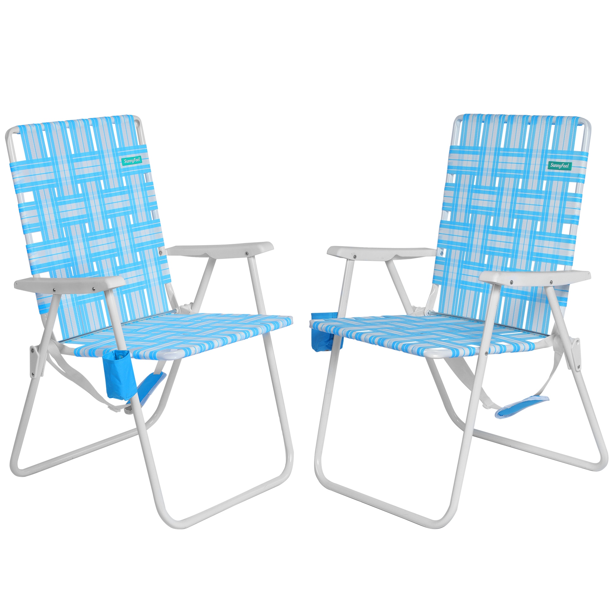 Mondawe MO-P2AC4015JBU1 Polyester Blue Folding Camping chair Carrying Strap/Handle Included