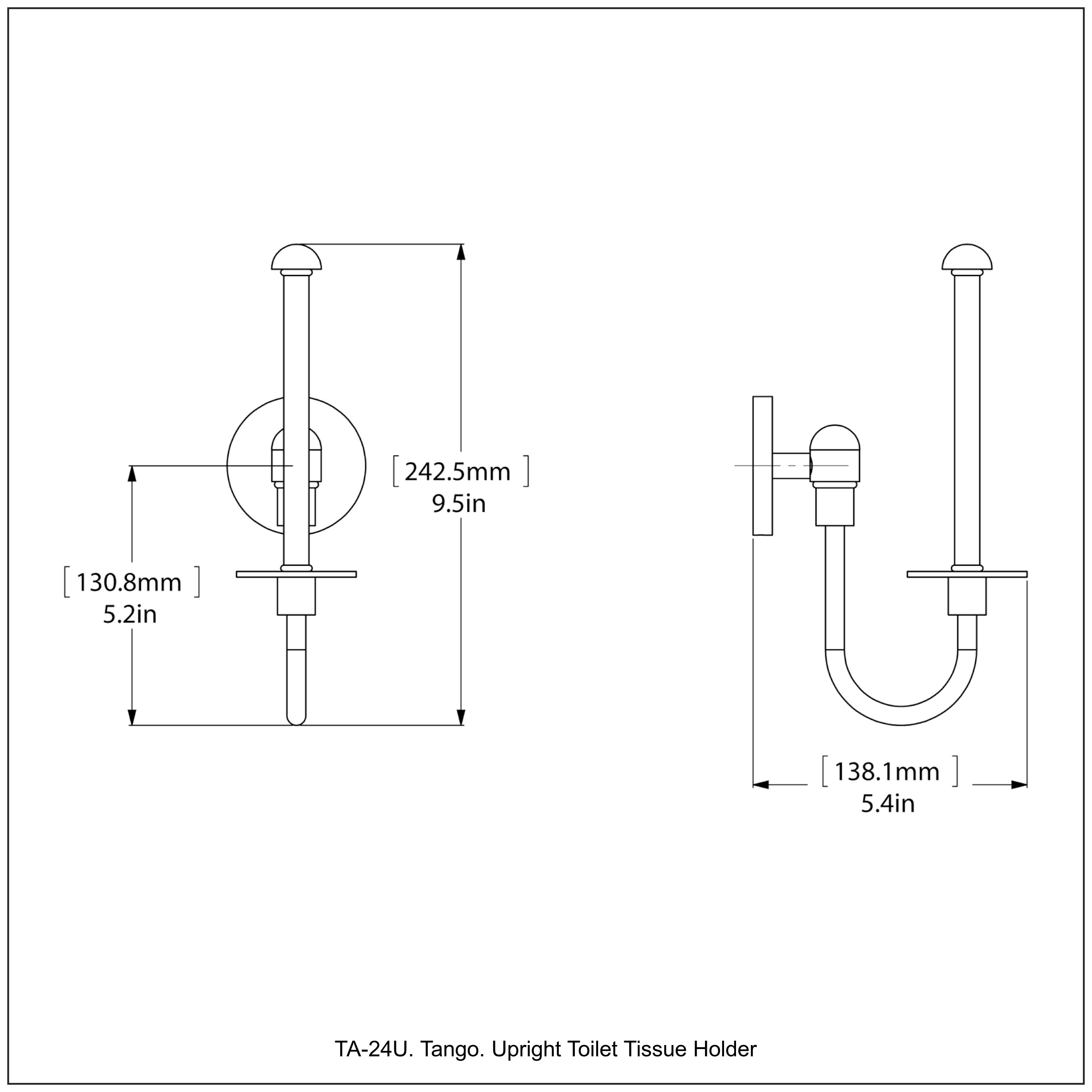 Allied Brass Tango Satin 1-Tier Brass Wall Mount Bathroom Shelf